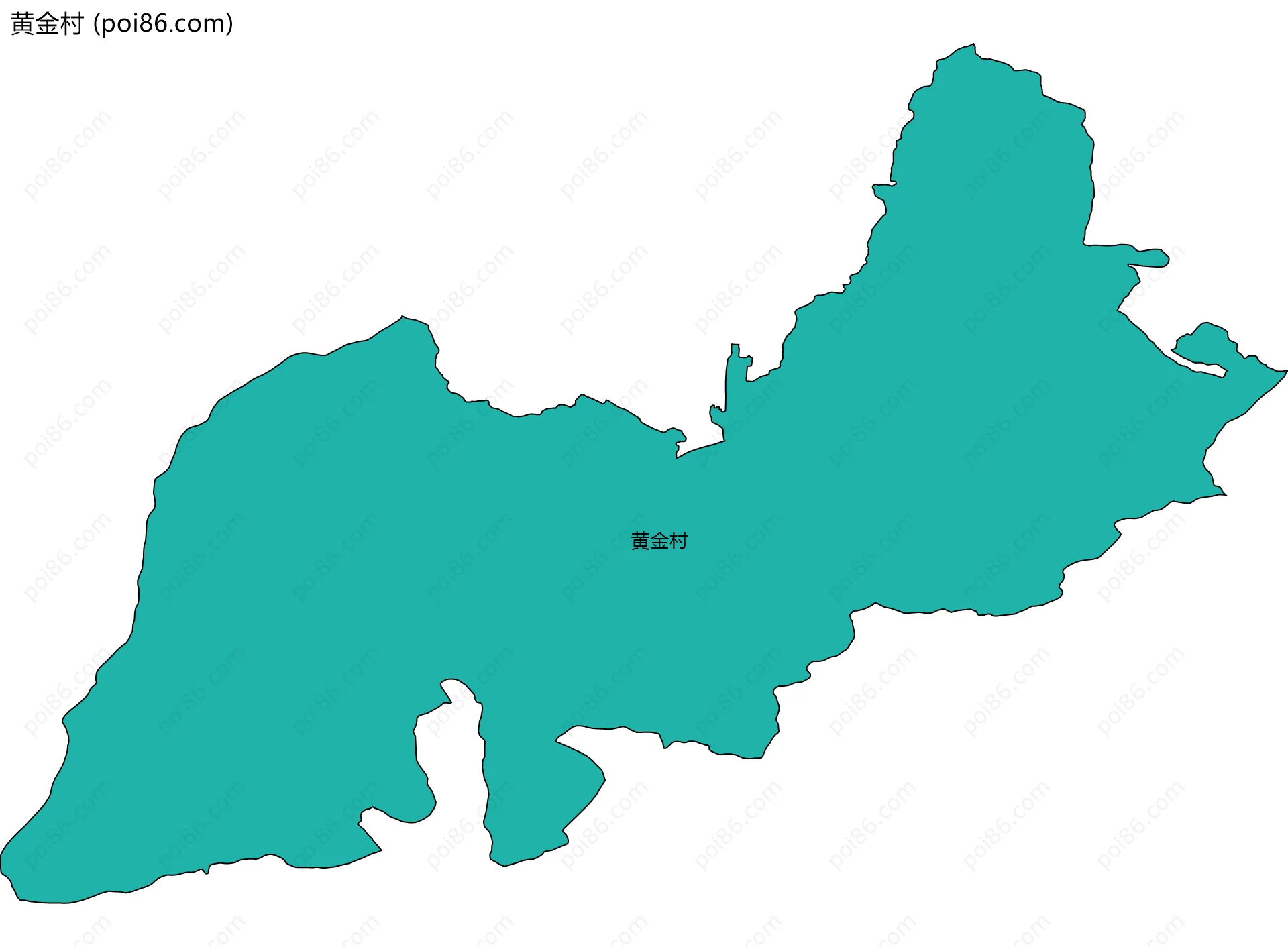 黄金村边界地图
