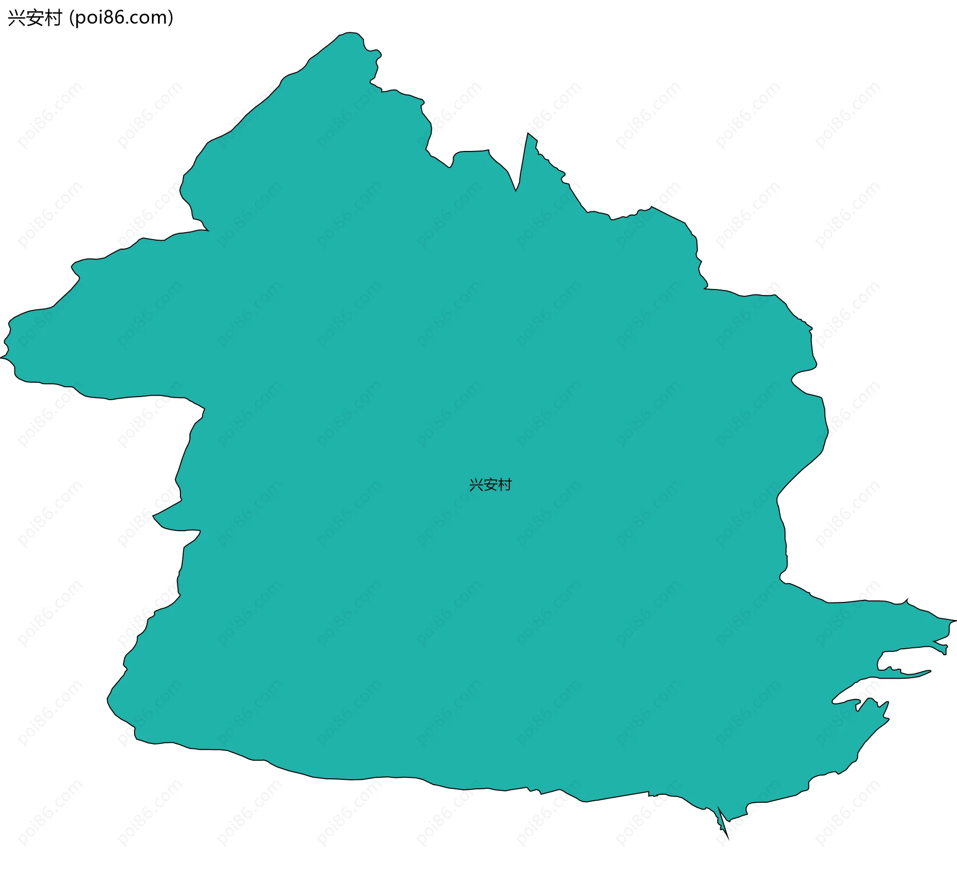 兴安村边界地图