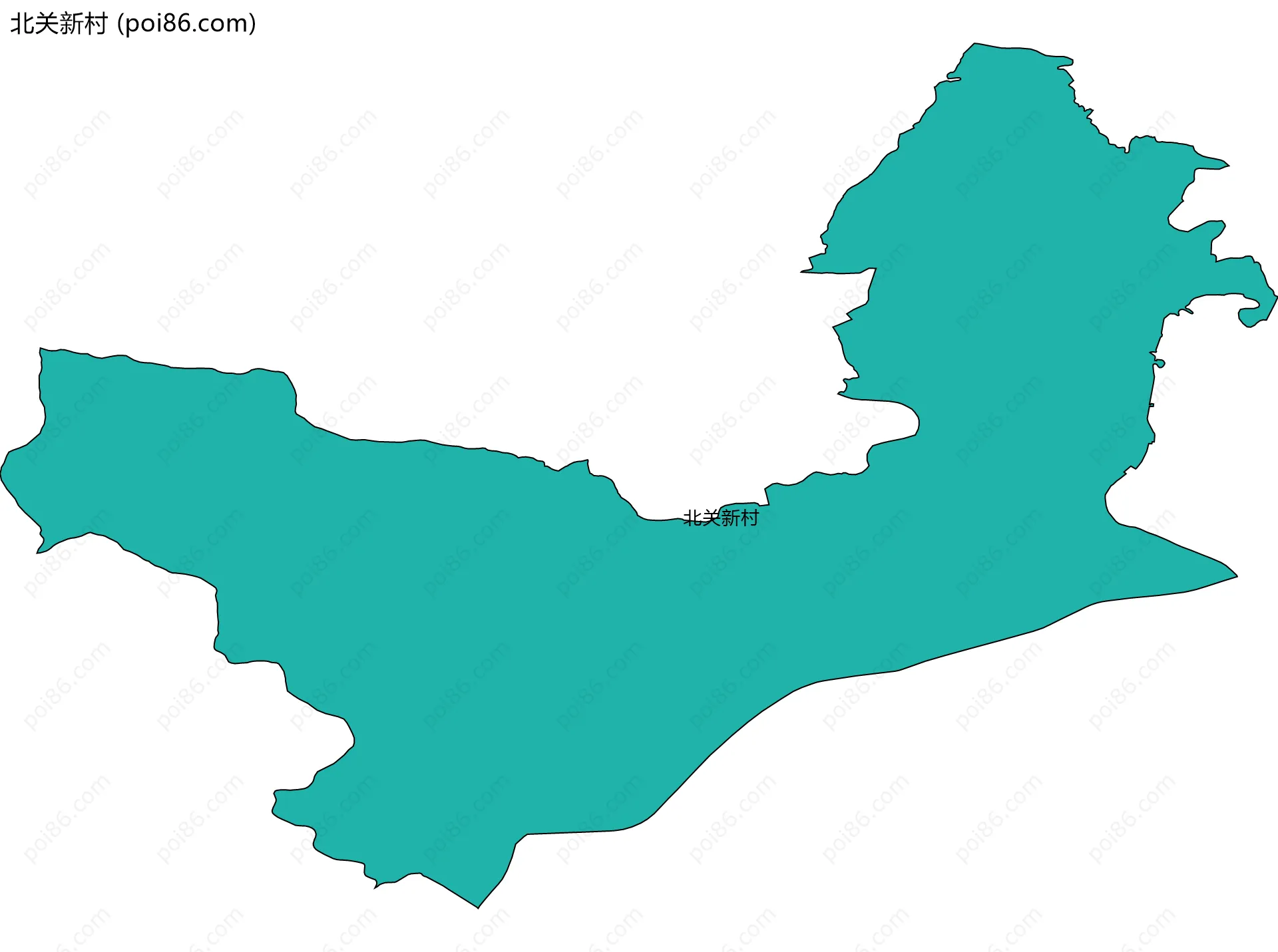 北关新村边界地图