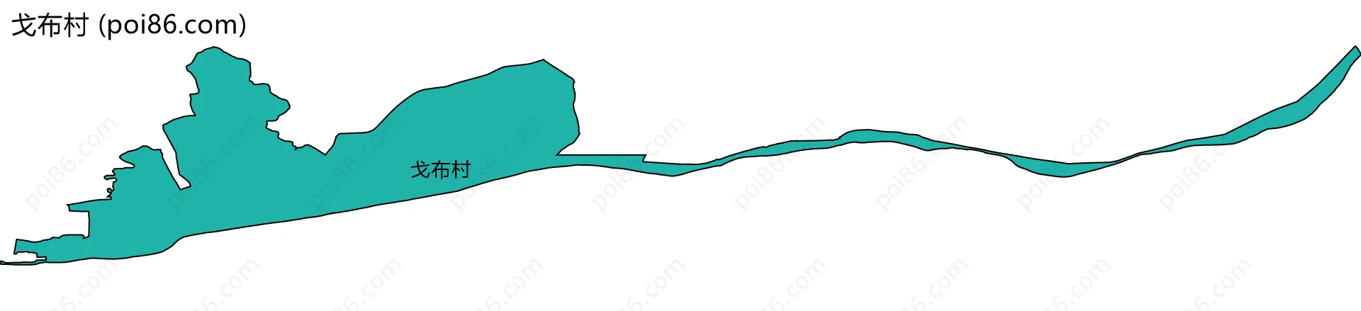 戈布村边界地图