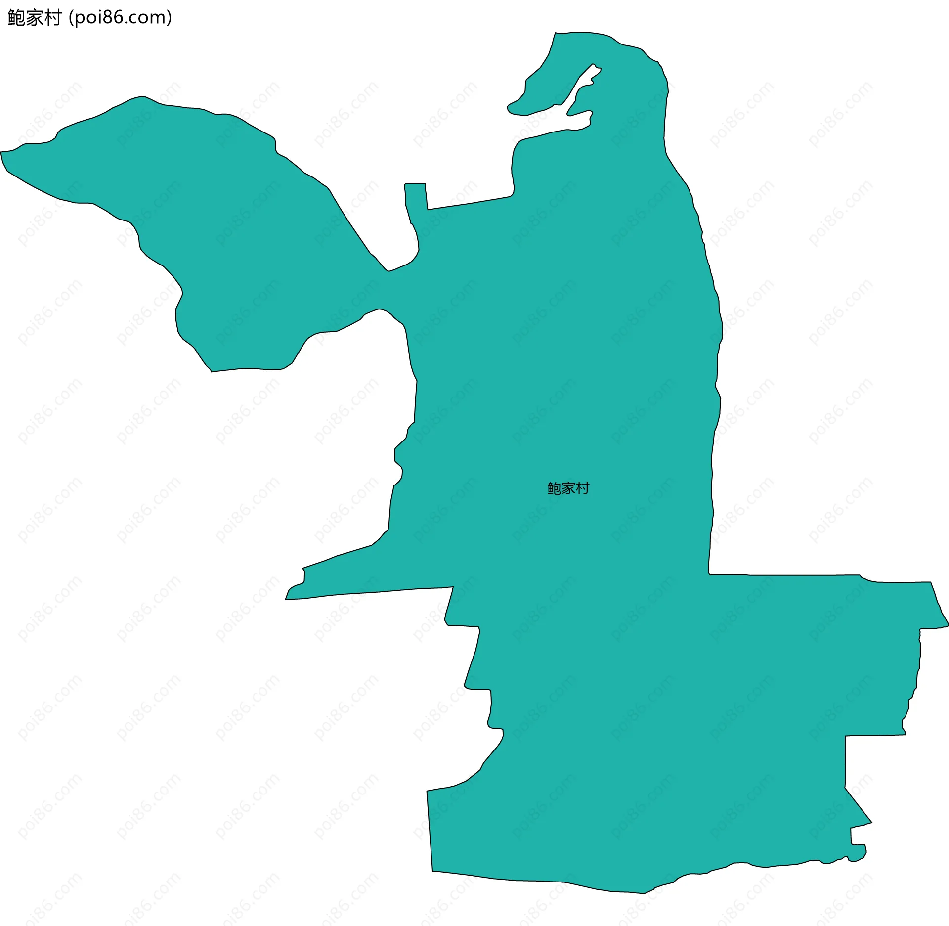 鲍家村边界地图