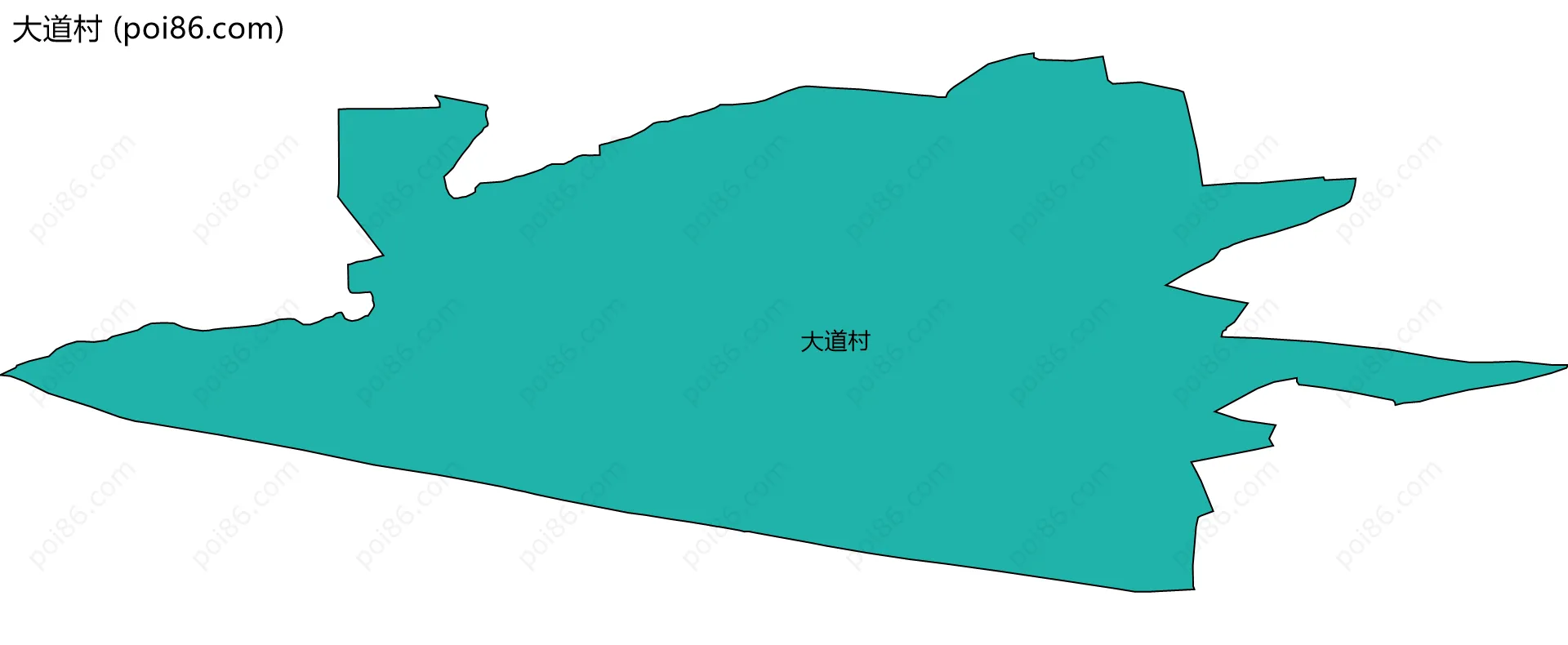 大道村边界地图