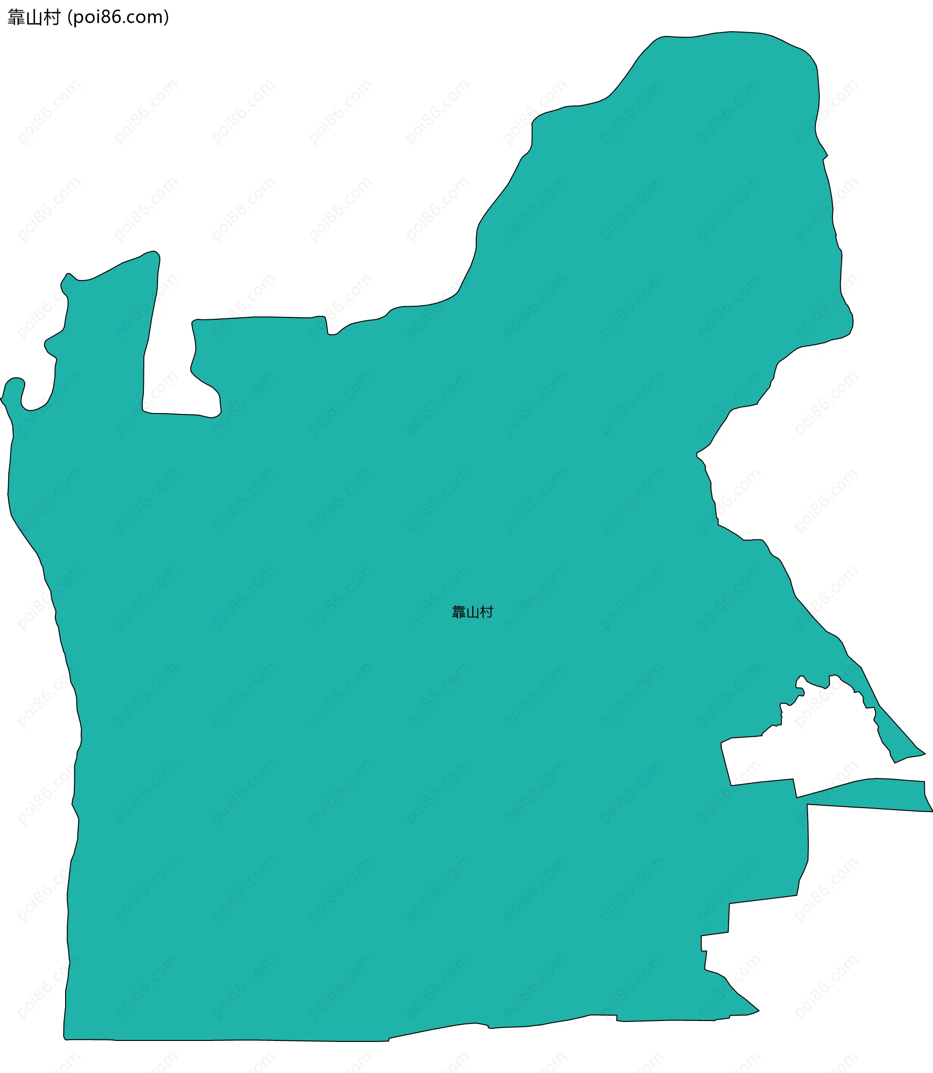 靠山村边界地图