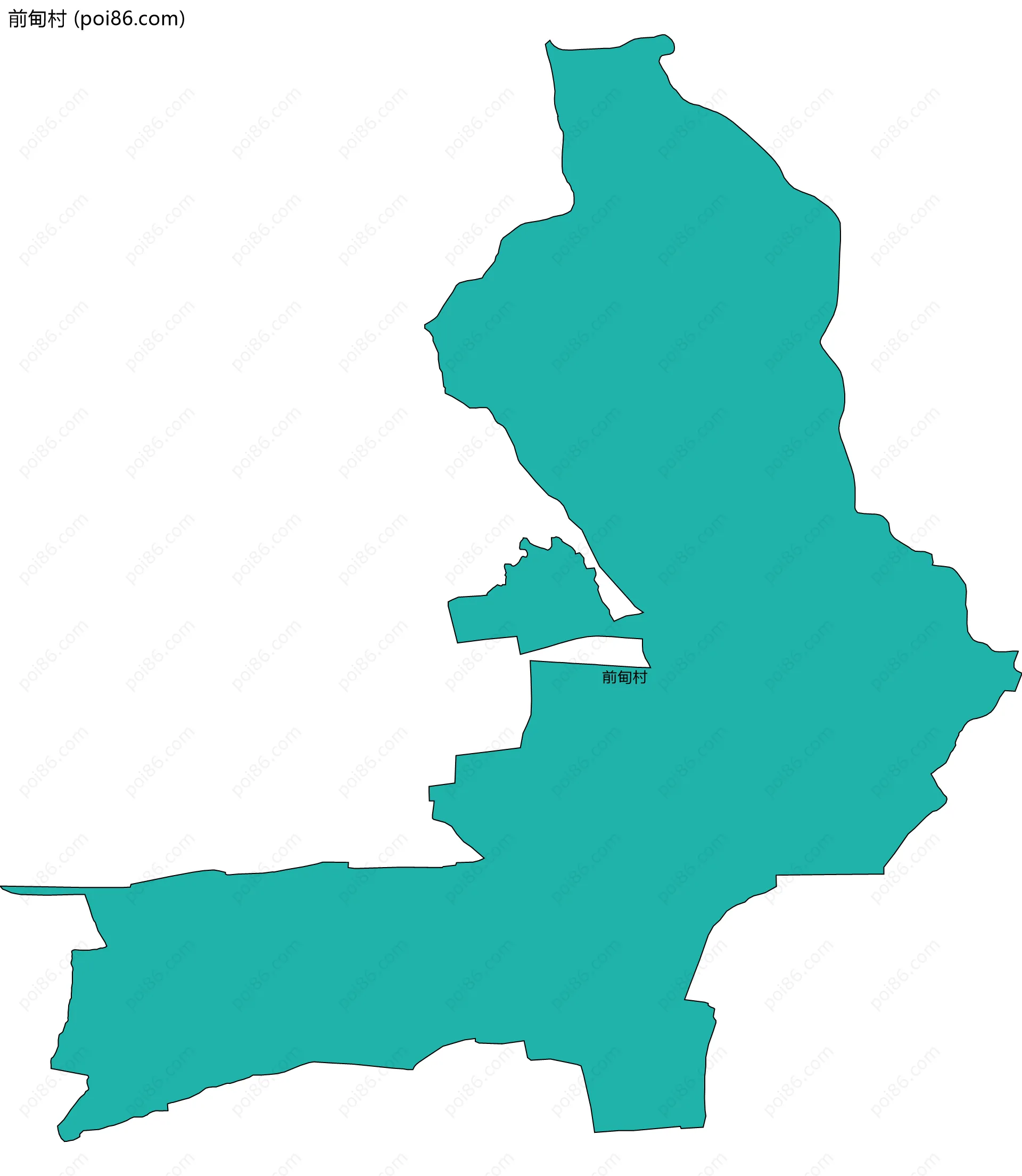 前甸村边界地图