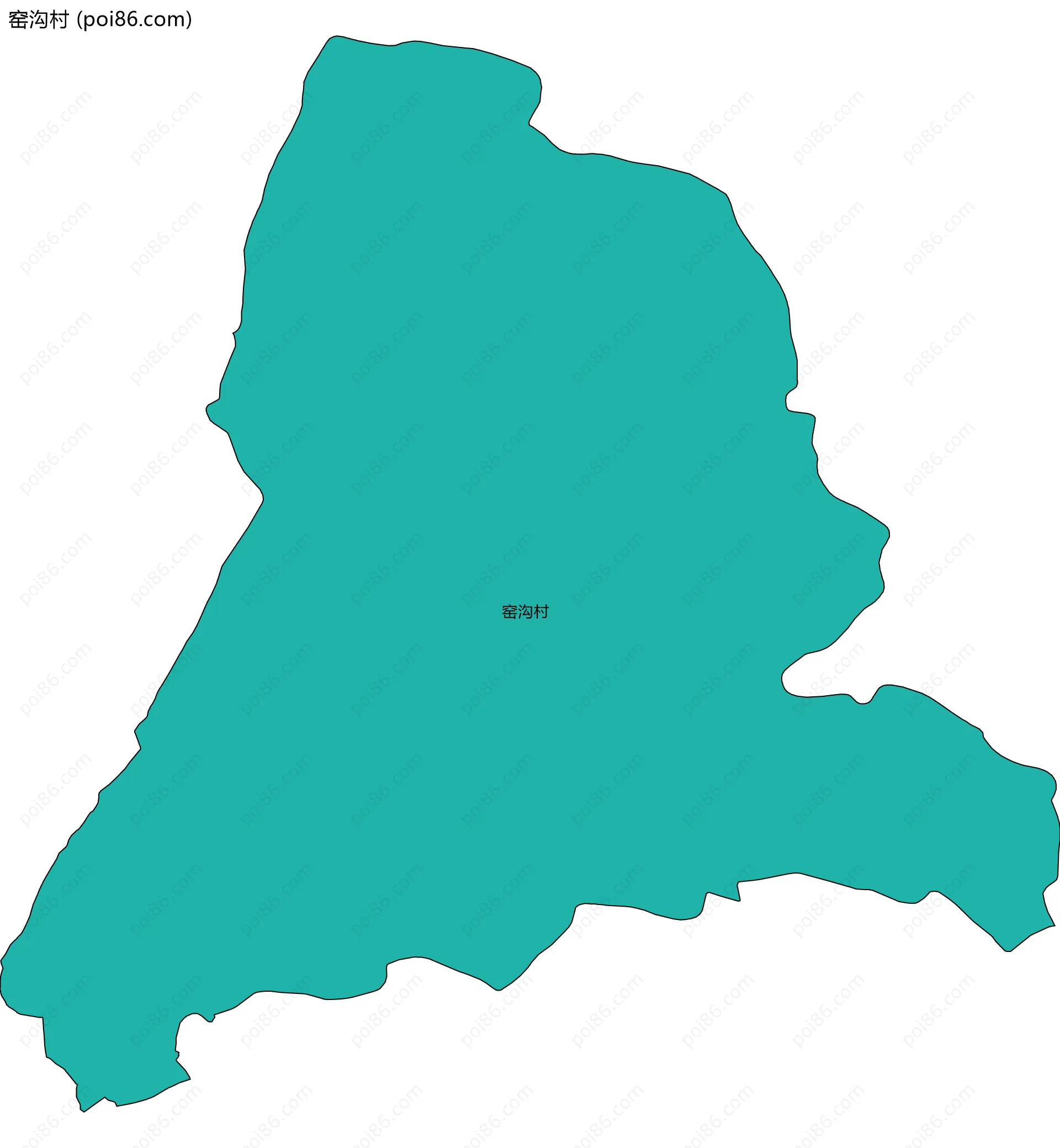 窑沟村边界地图