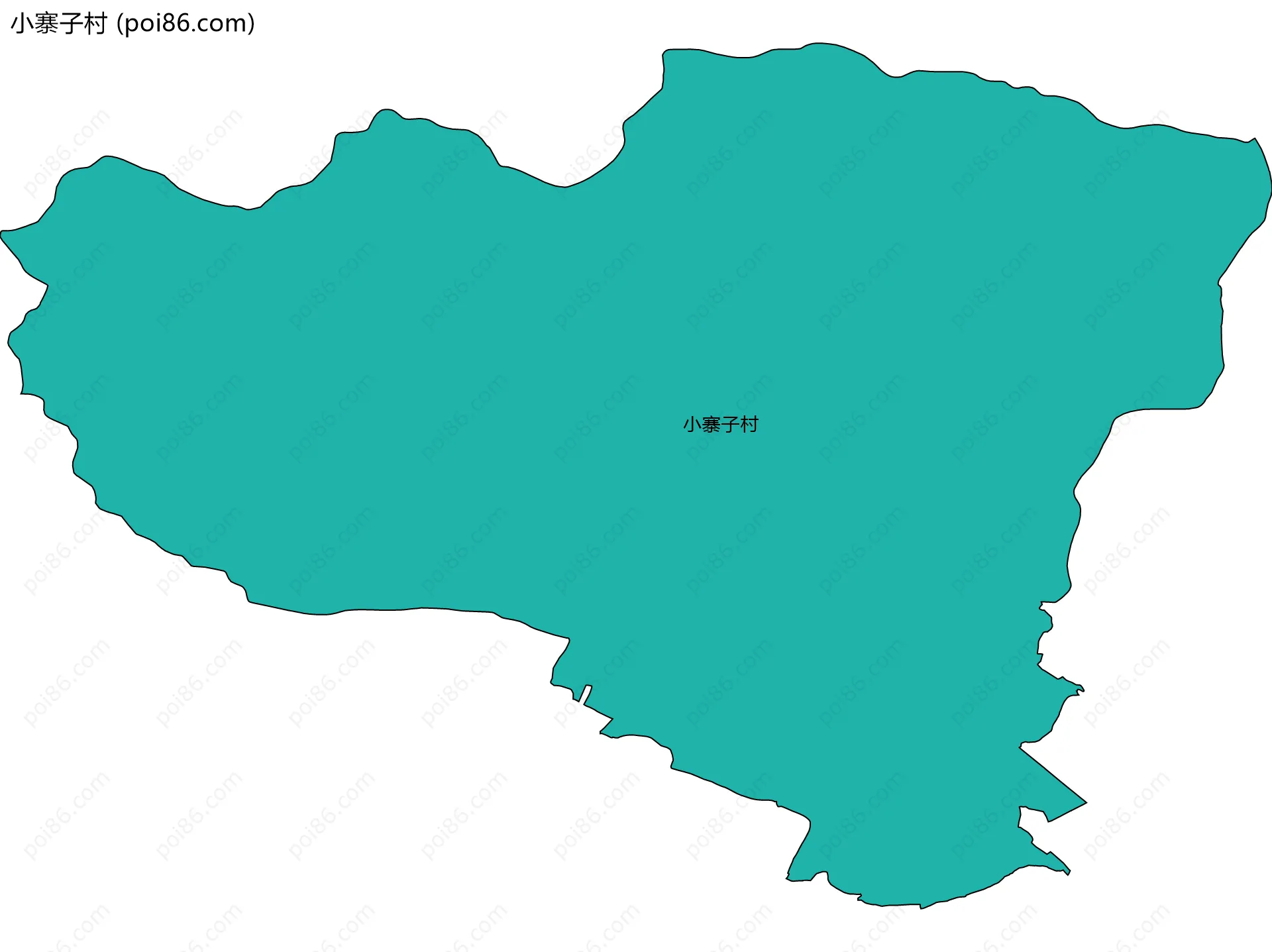 小寨子村边界地图