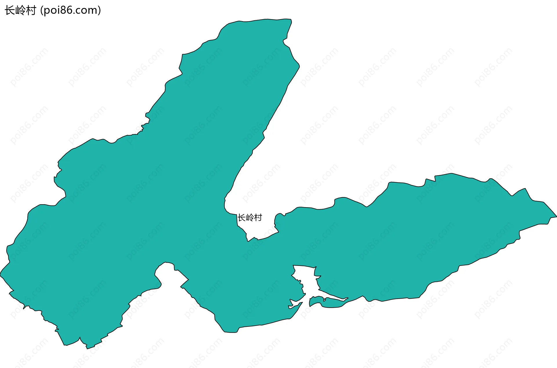 长岭村边界地图