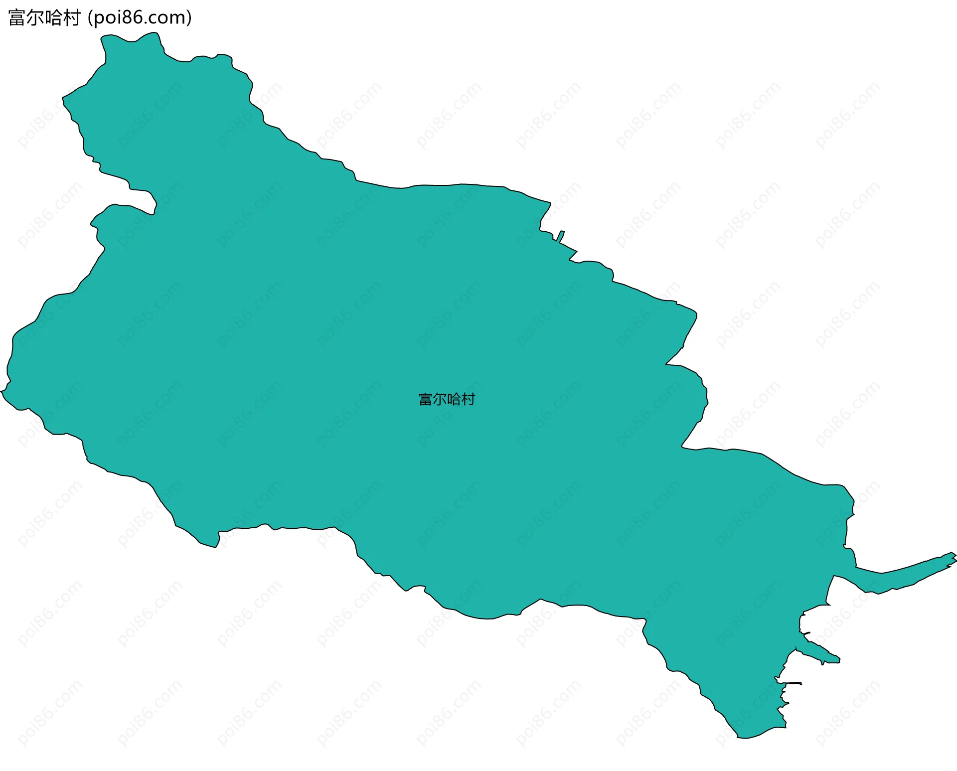 富尔哈村边界地图