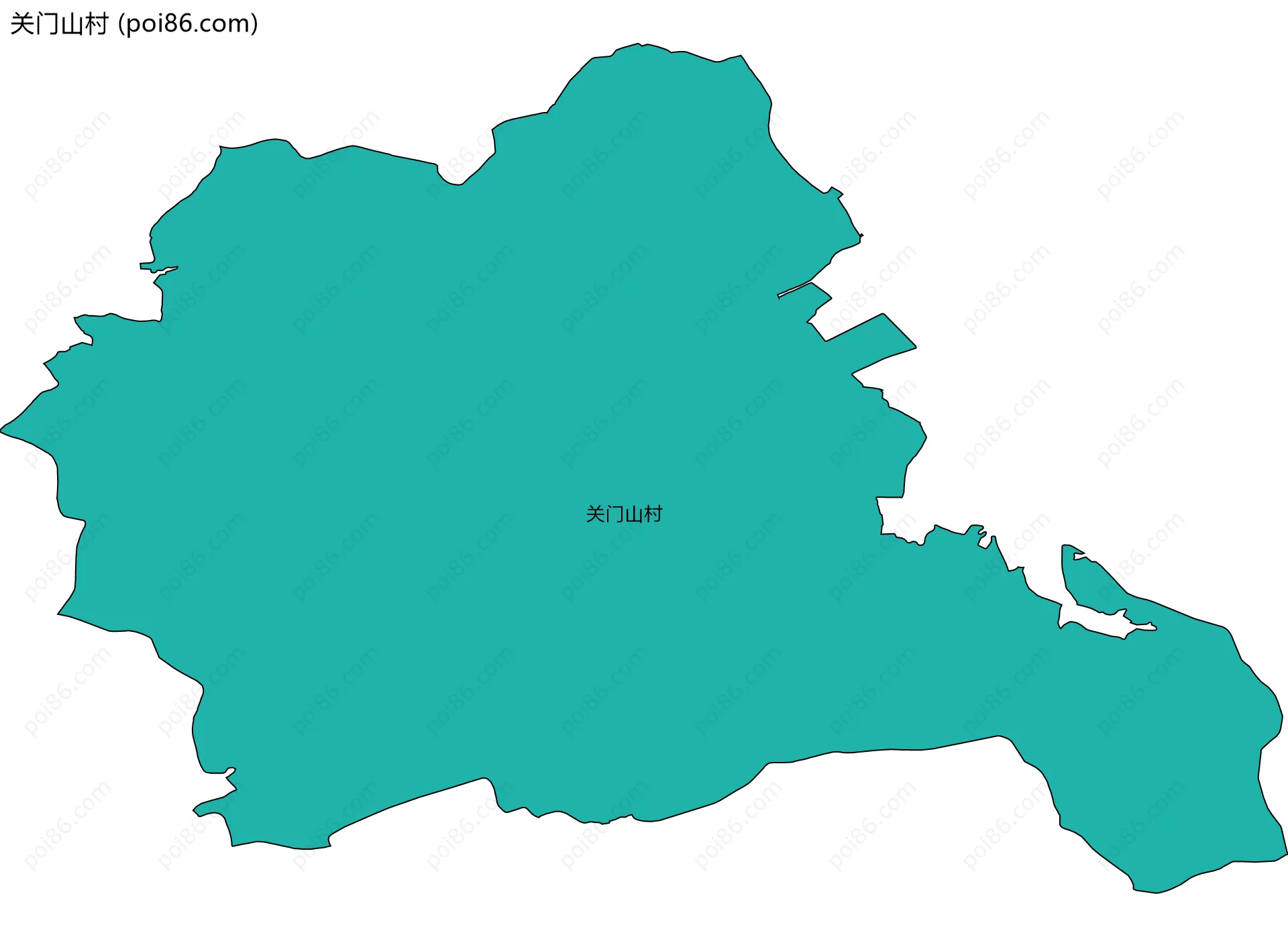 关门山村边界地图
