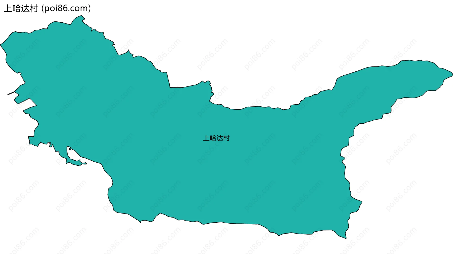 上哈达村边界地图