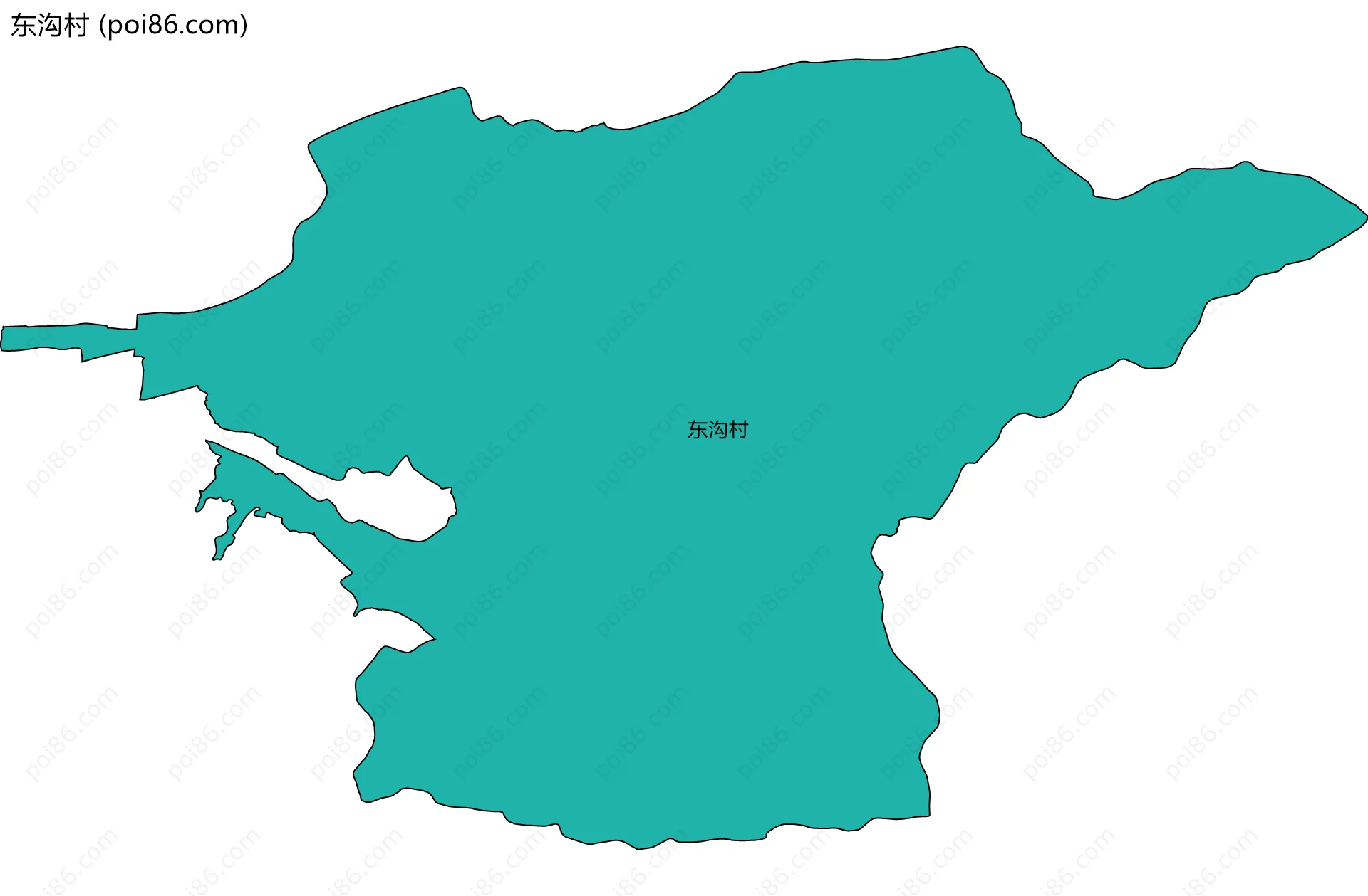 东沟村边界地图