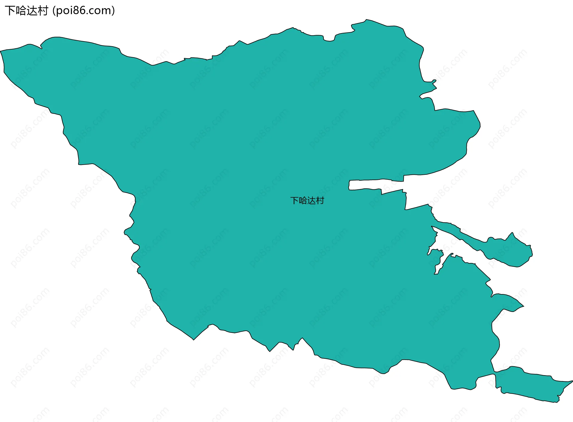 下哈达村边界地图