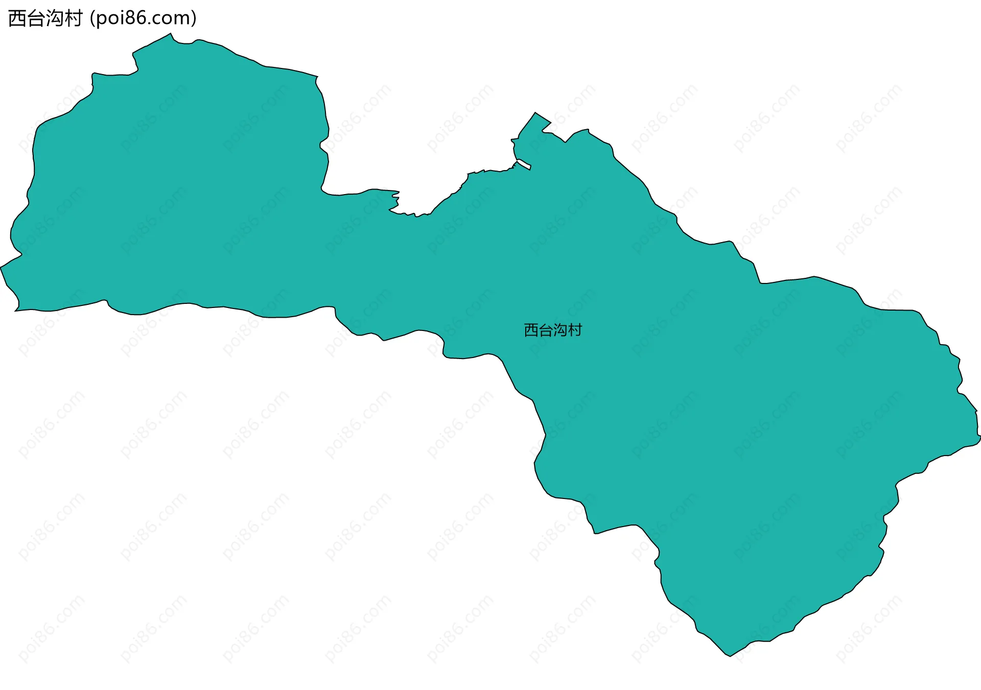 西台沟村边界地图