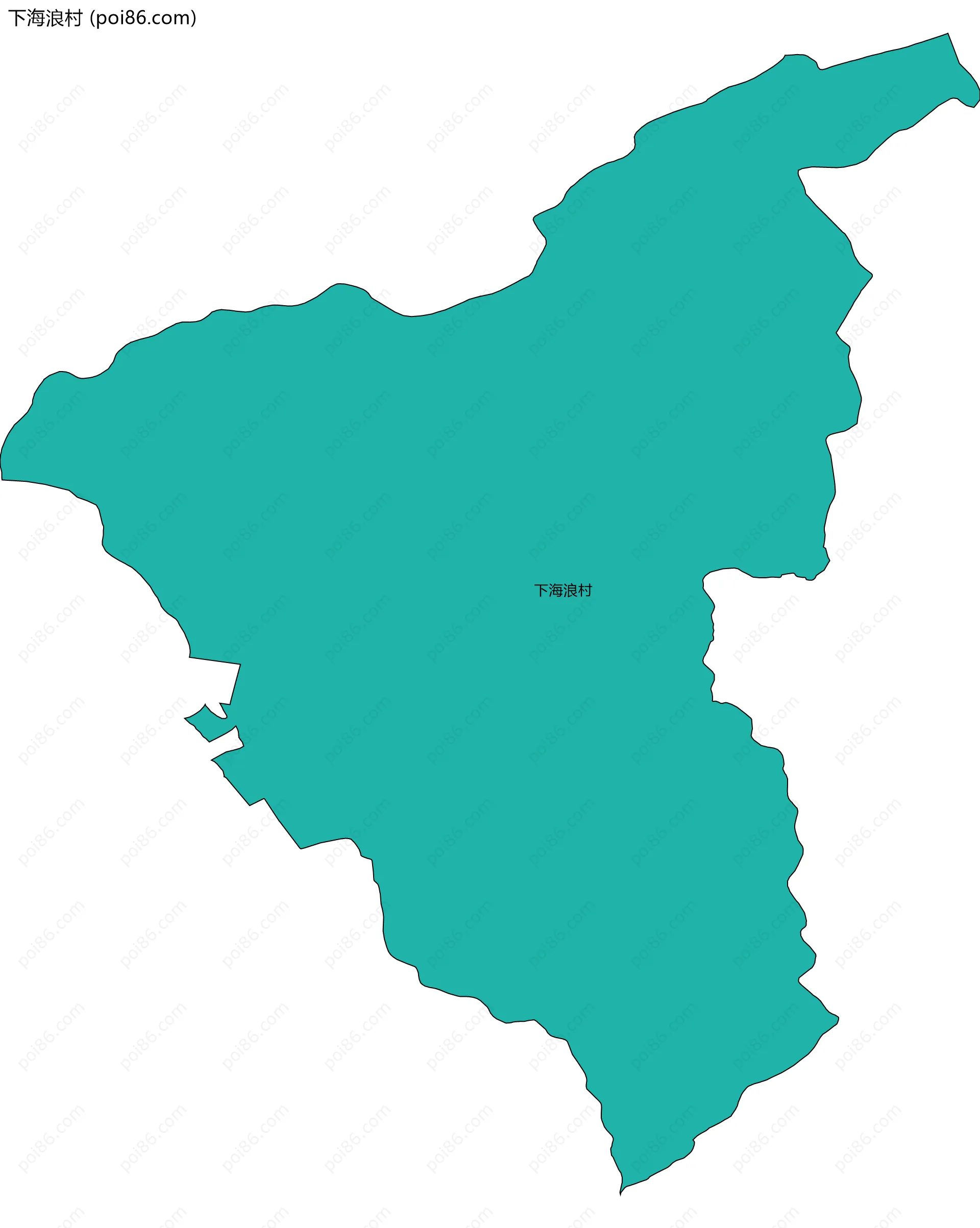 下海浪村边界地图