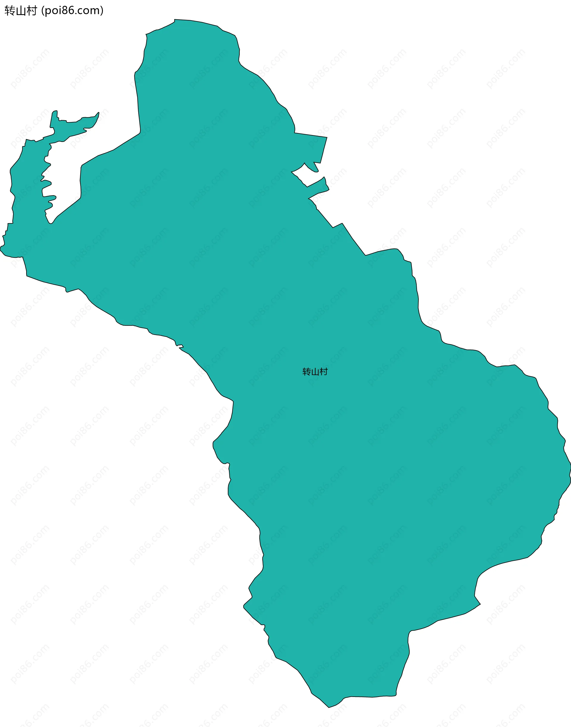 转山村边界地图