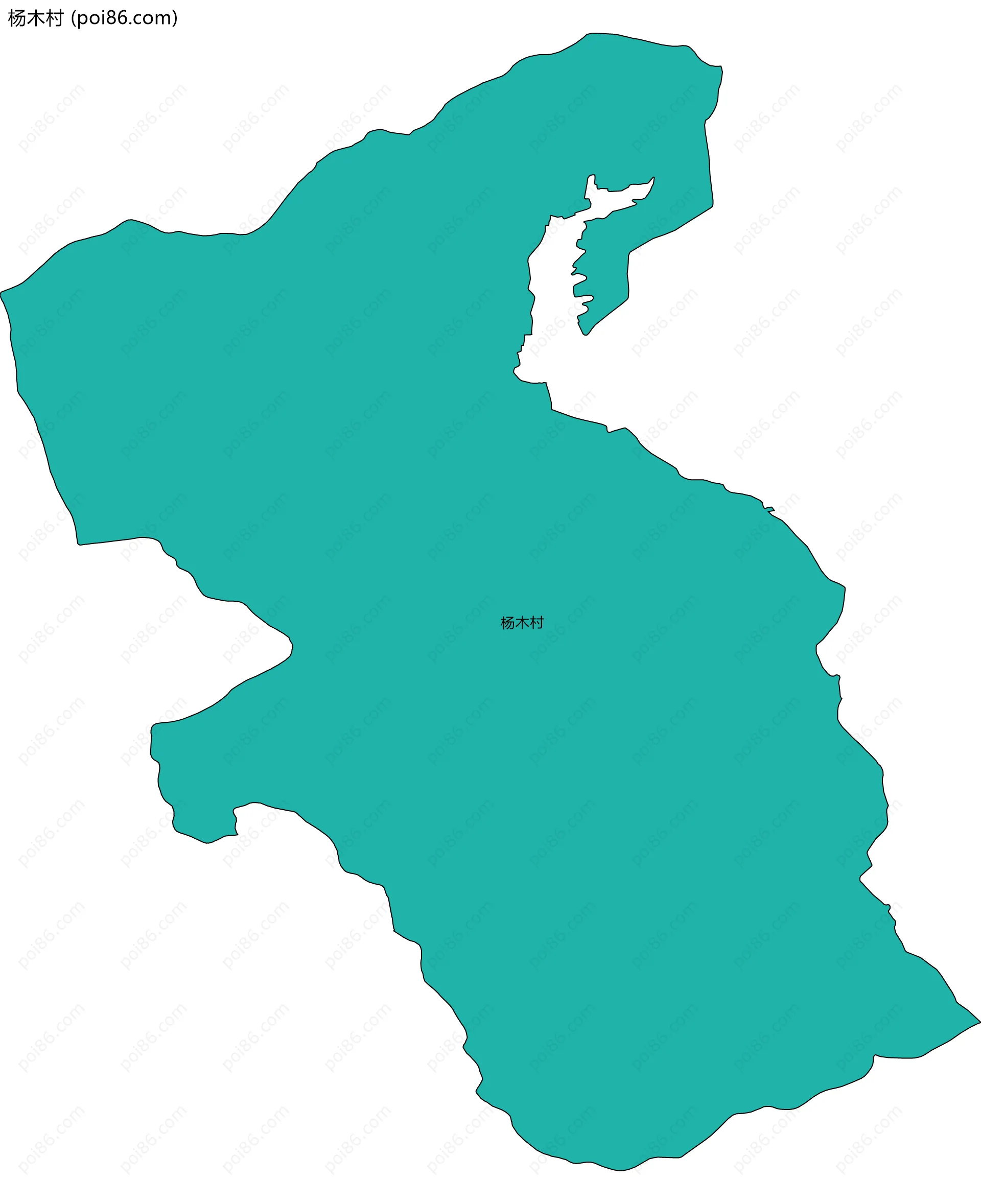 杨木村边界地图