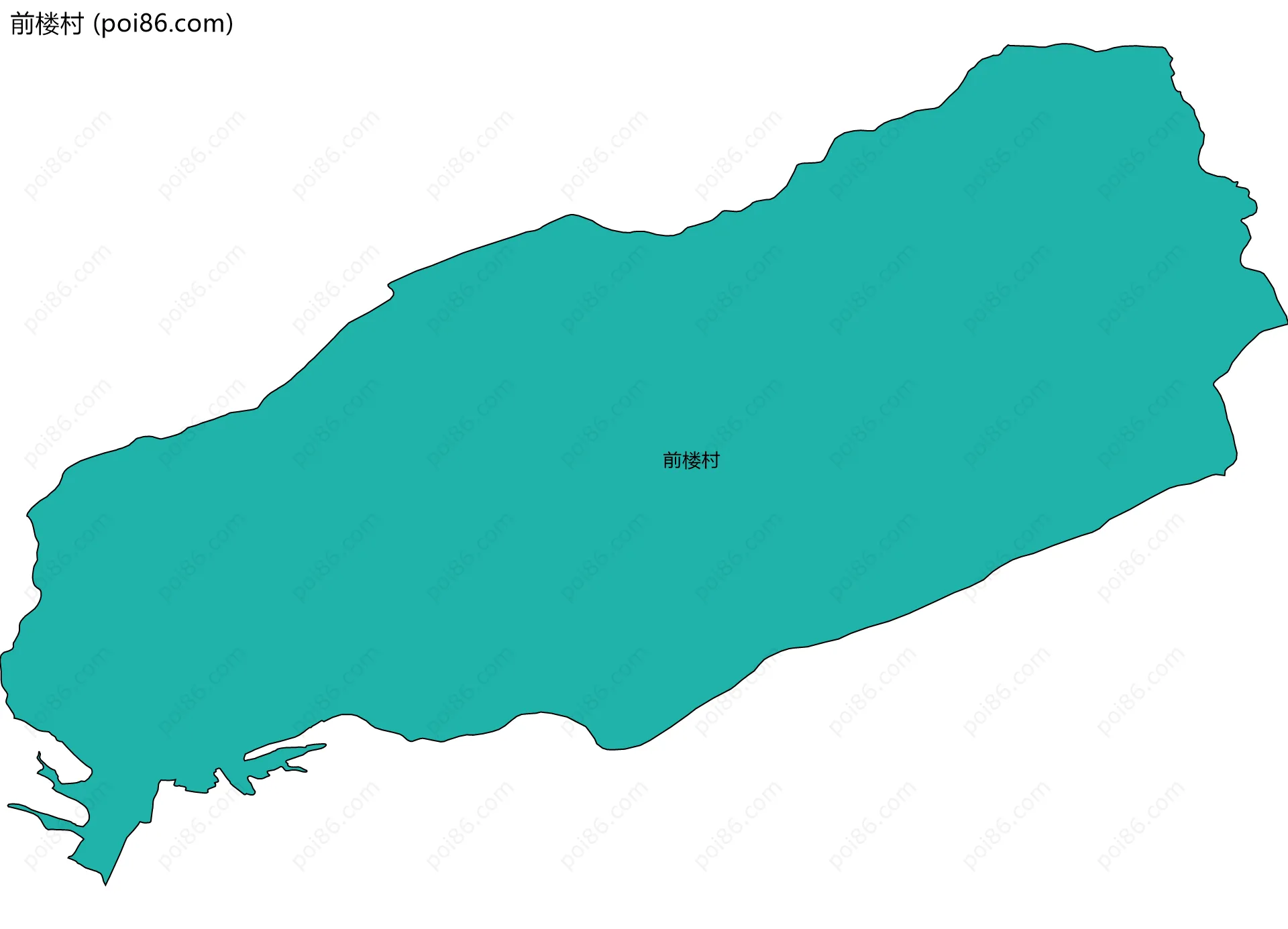 前楼村边界地图