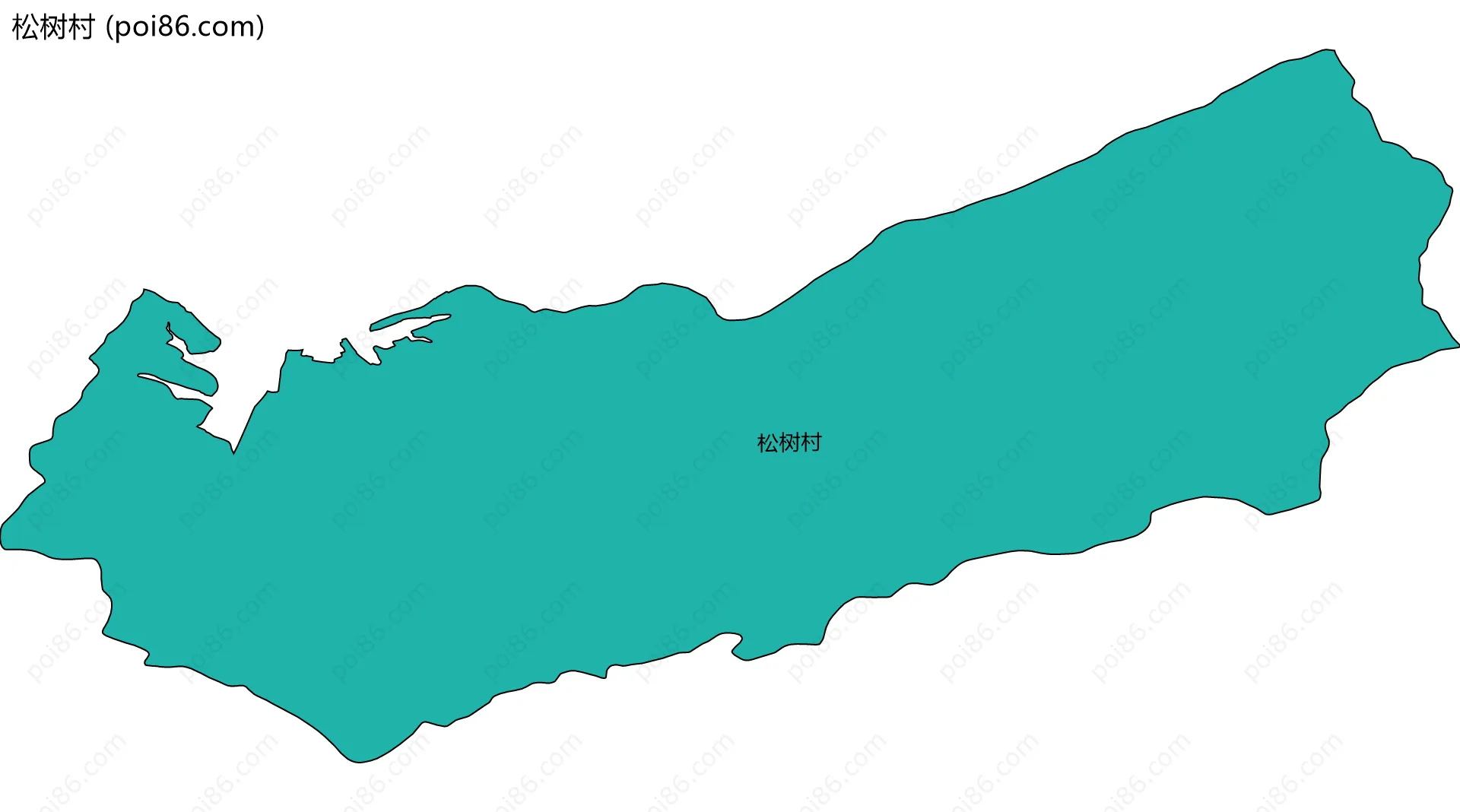 松树村边界地图