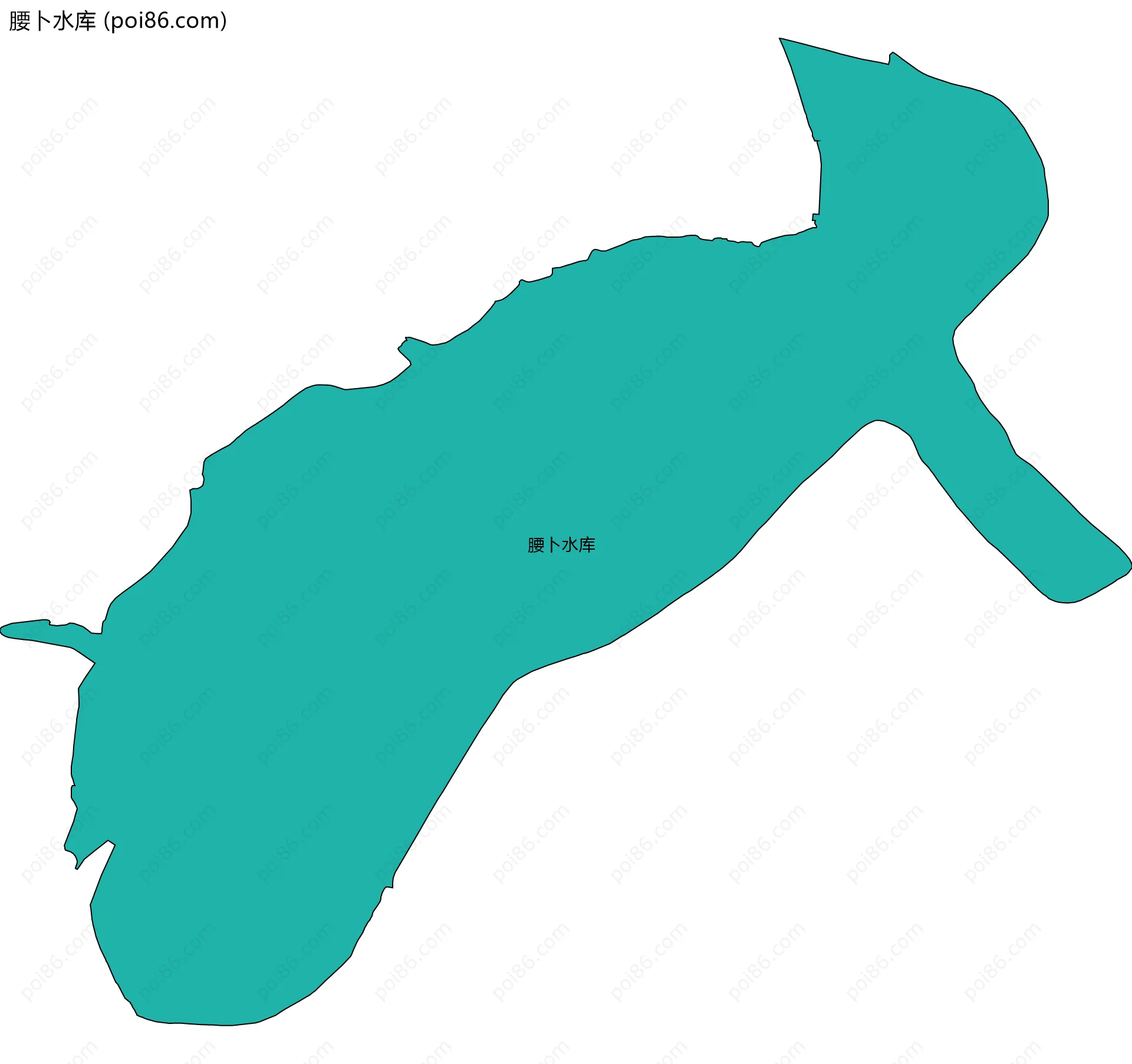 腰卜水库边界地图