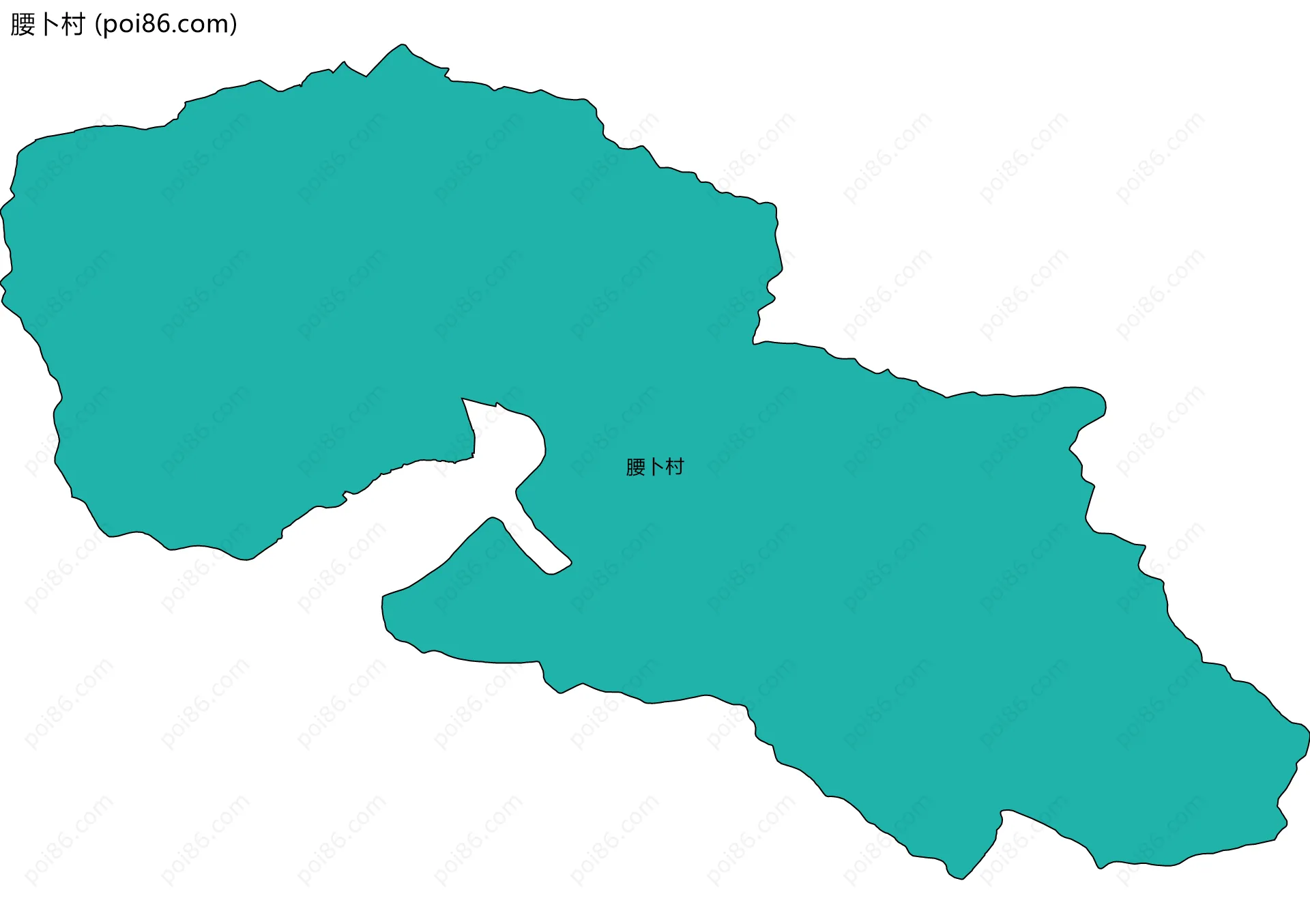 腰卜村边界地图