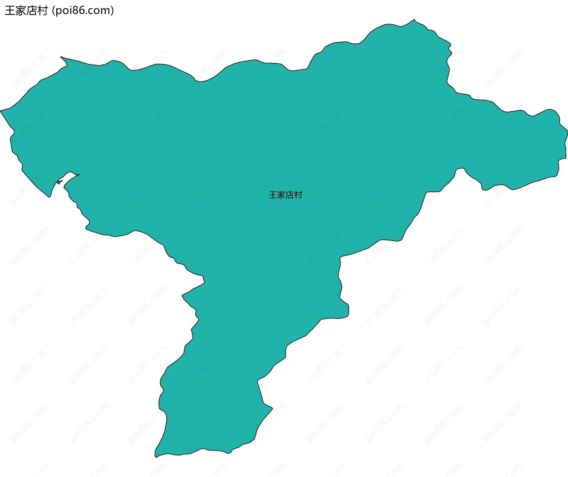 王家店村边界地图