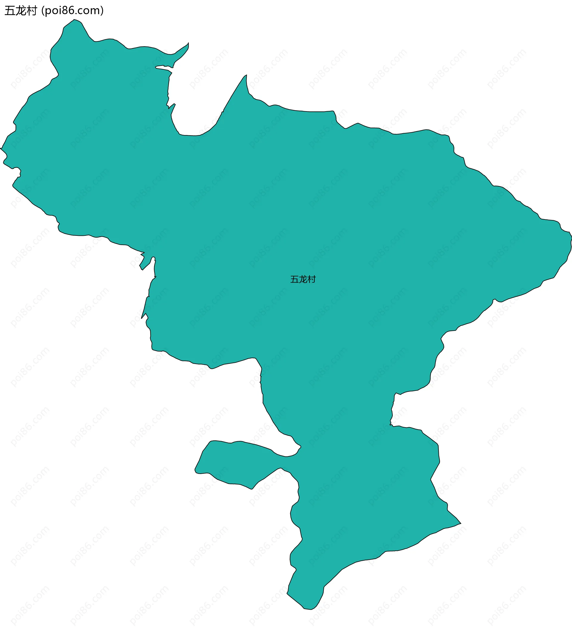 五龙村边界地图