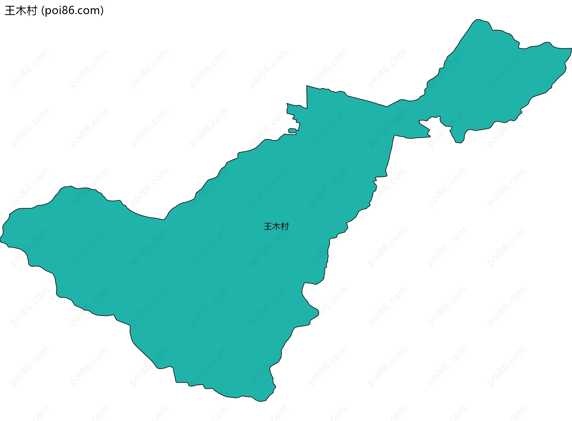 王木村边界地图