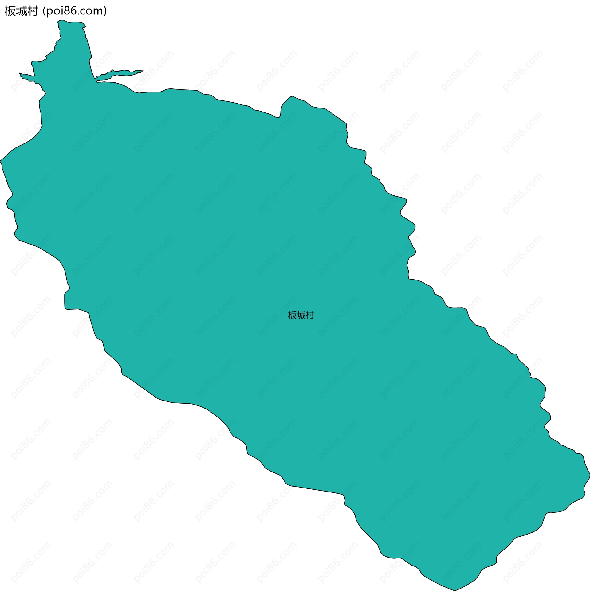 板城村边界地图