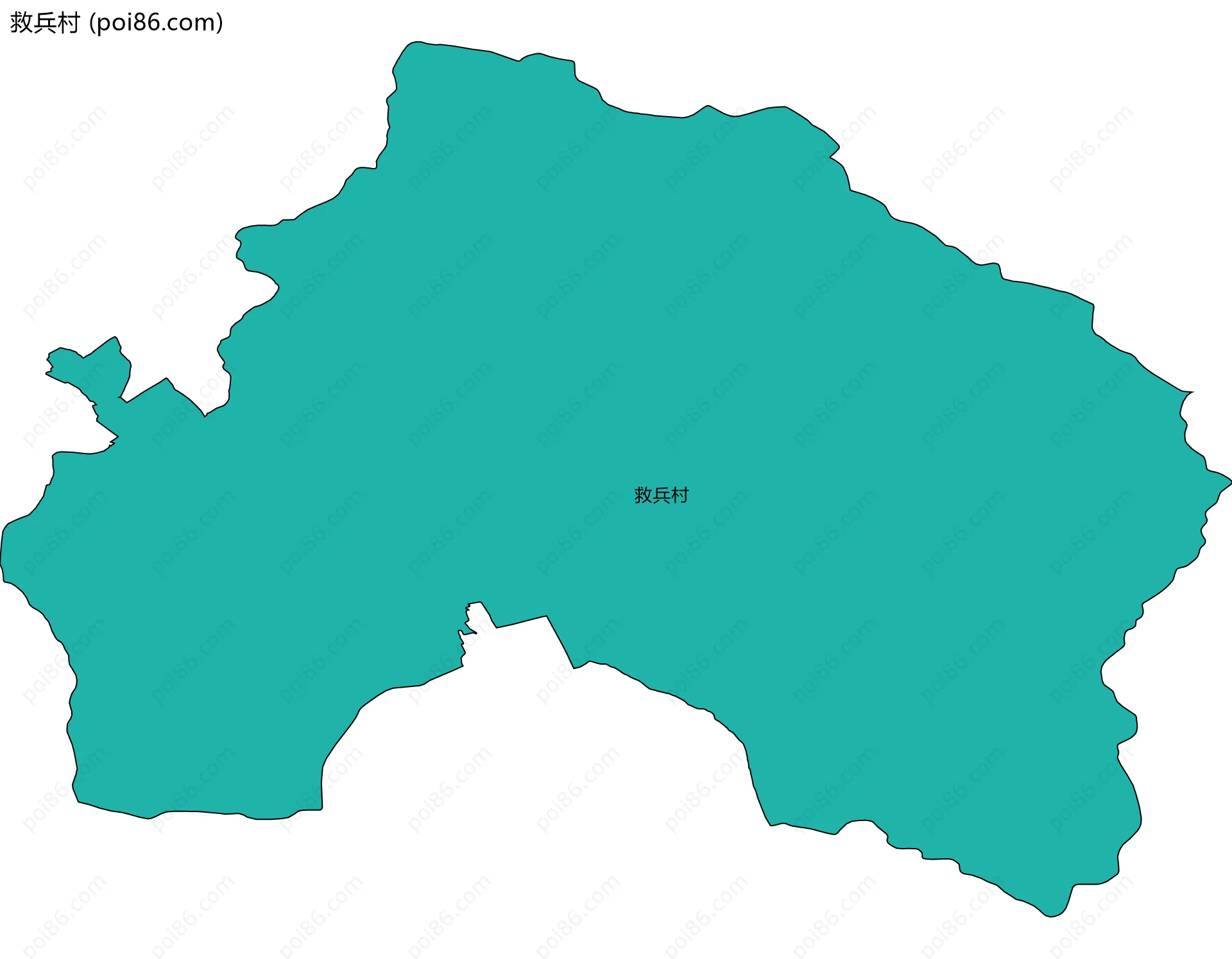 救兵村边界地图