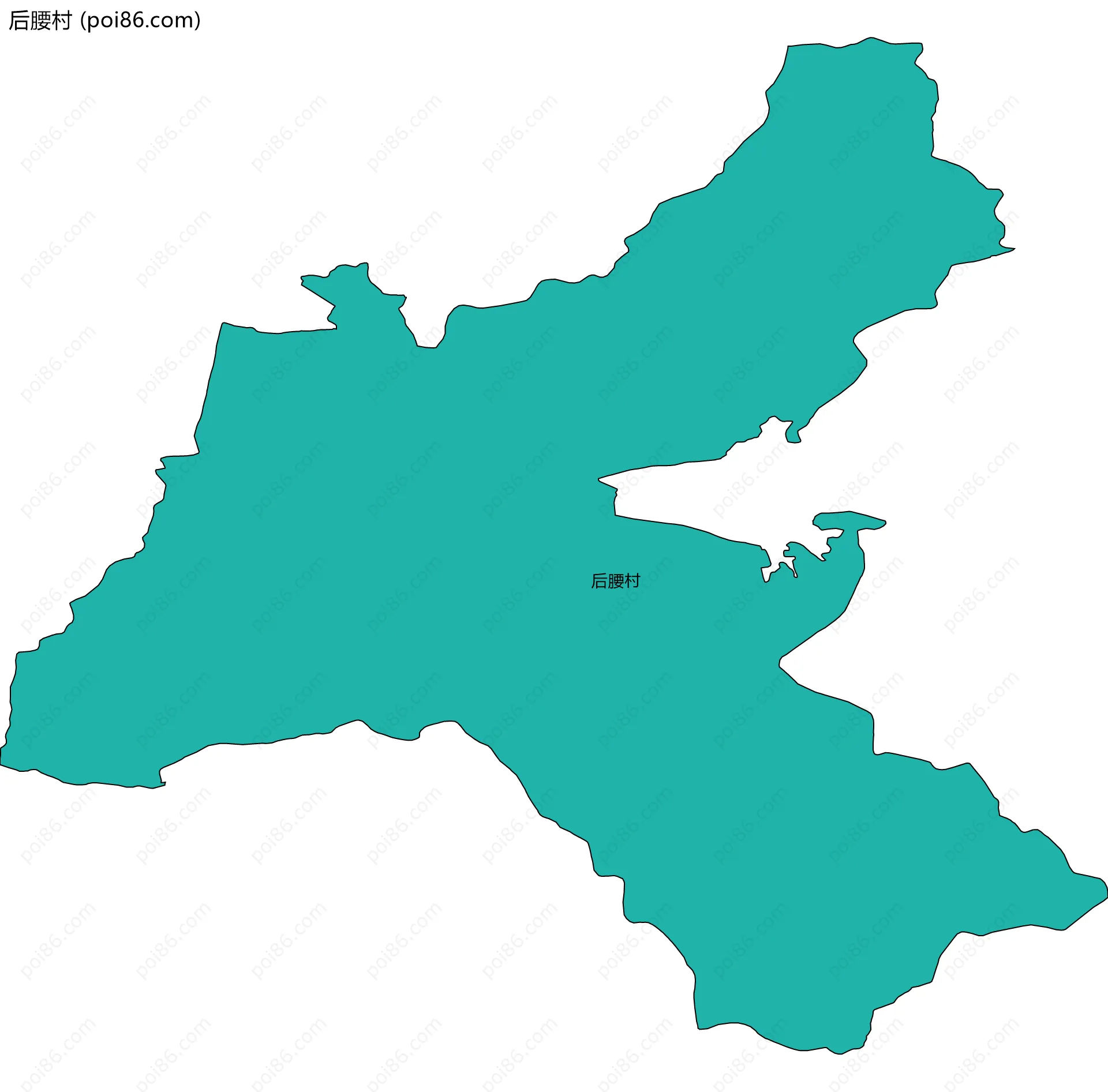 后腰村边界地图