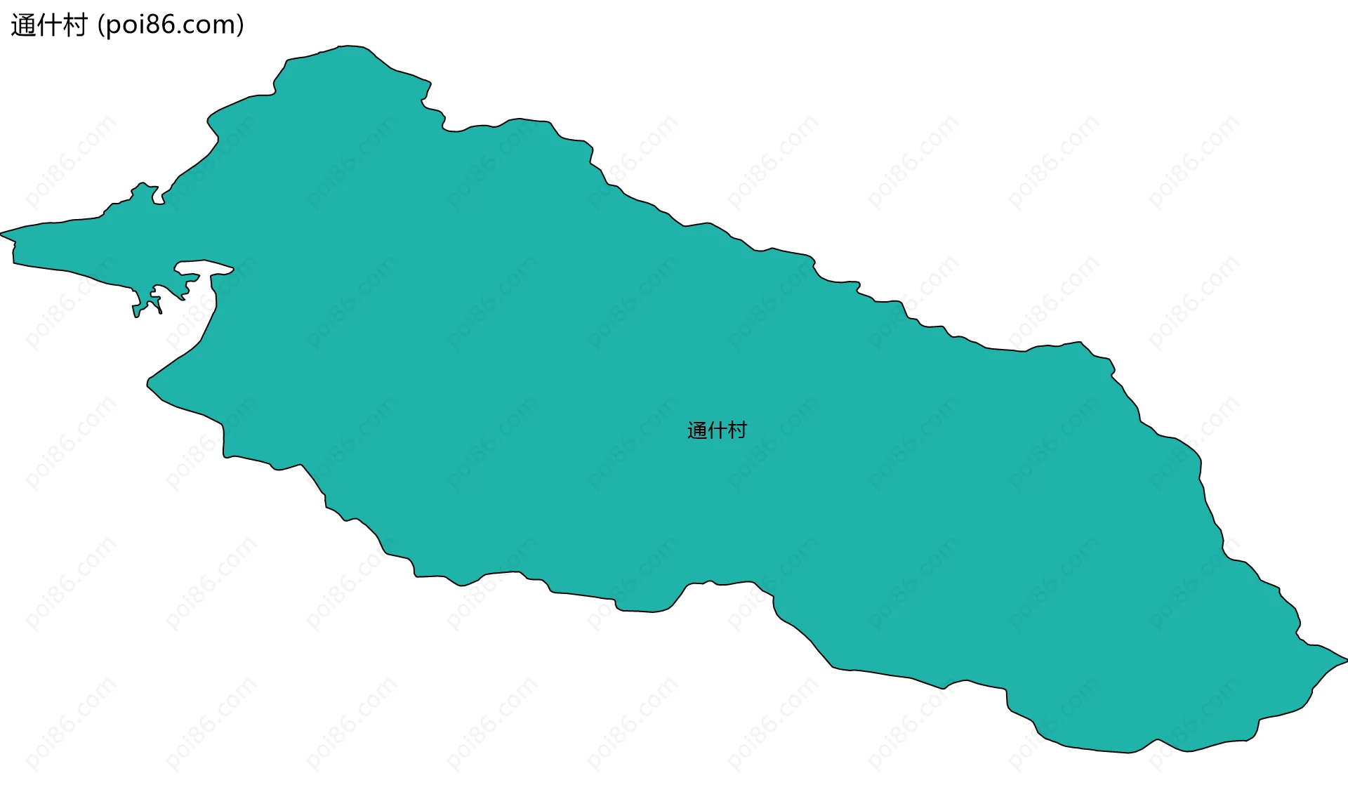 通什村边界地图
