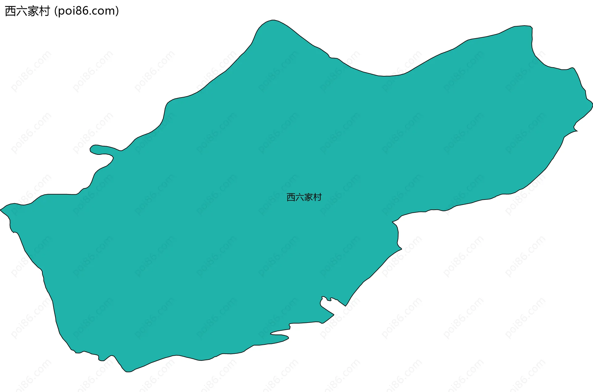 西六家村边界地图