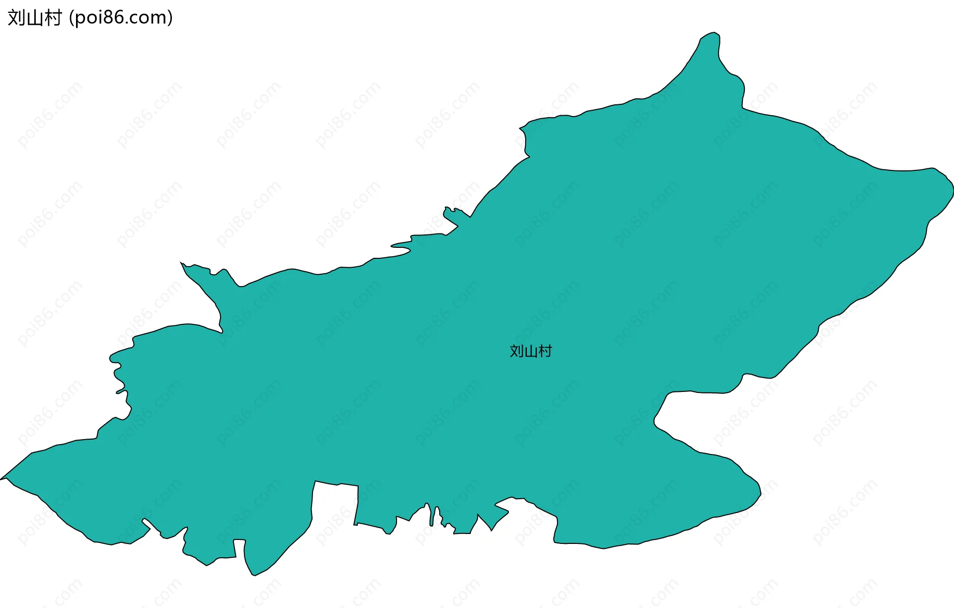 刘山村边界地图