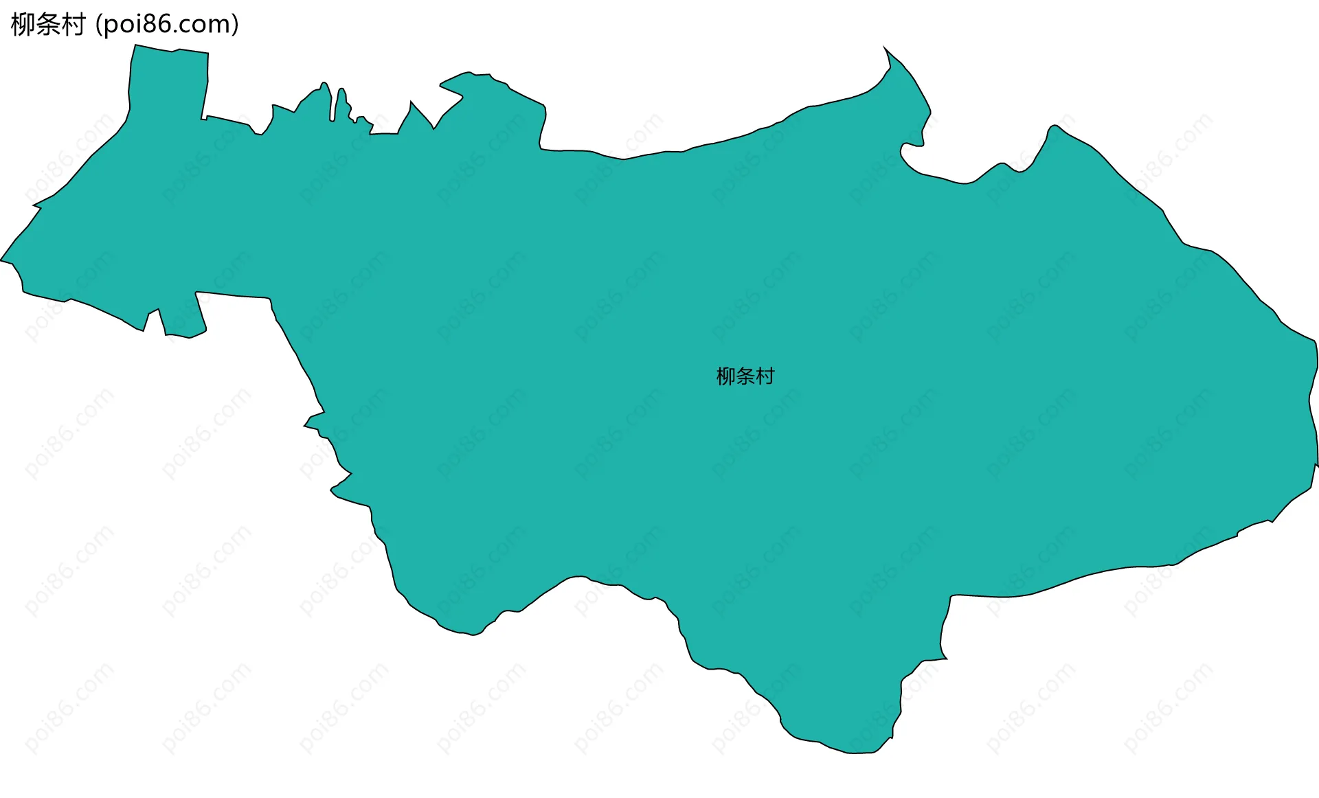 柳条村边界地图