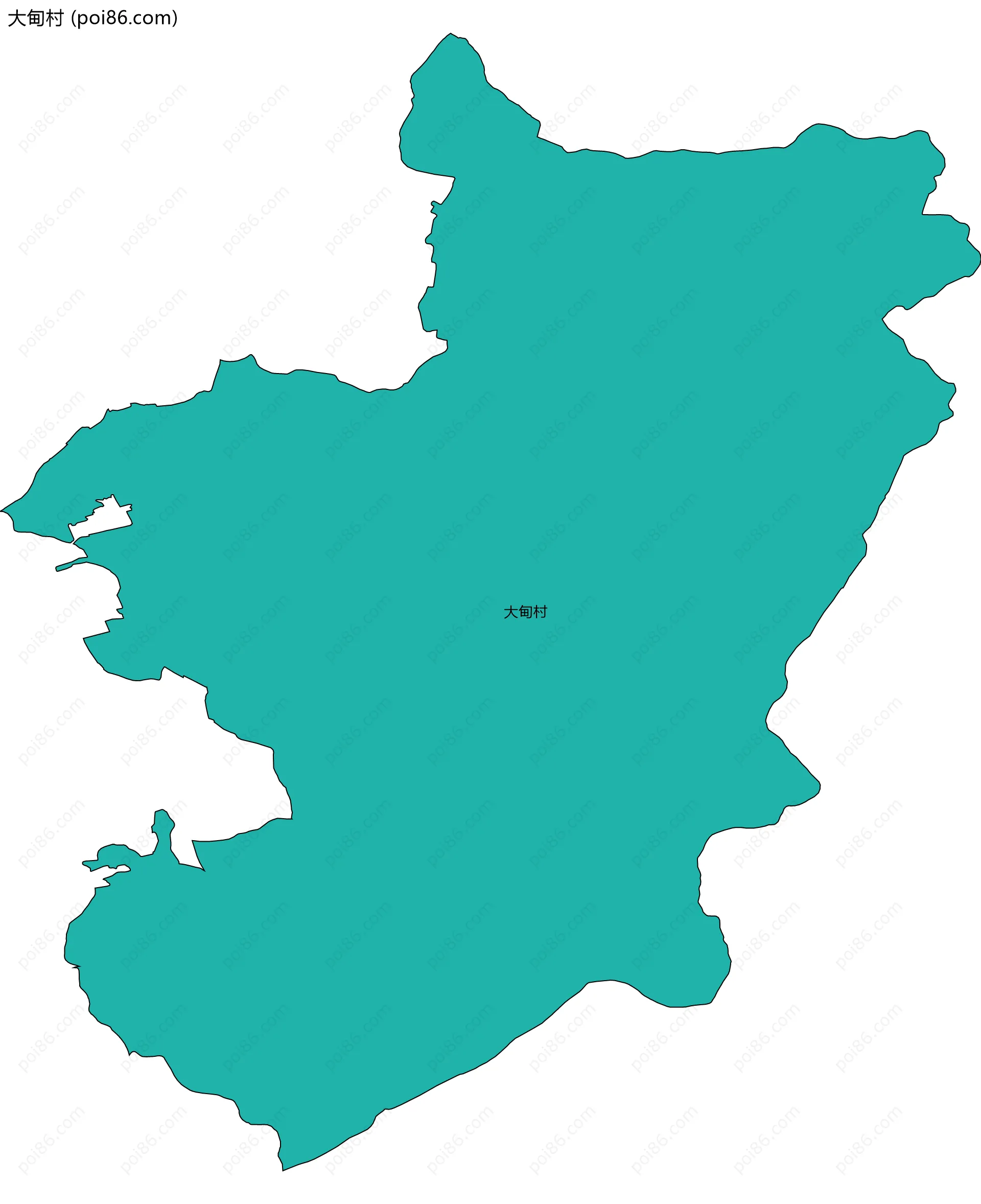 大甸村边界地图