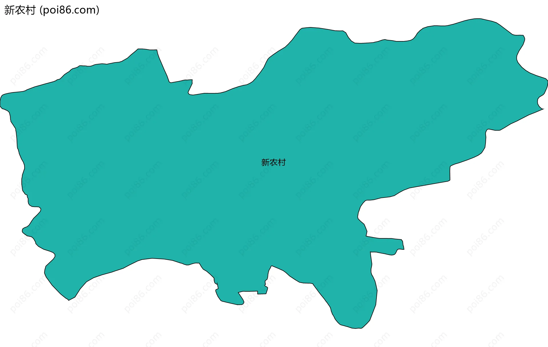 新农村边界地图