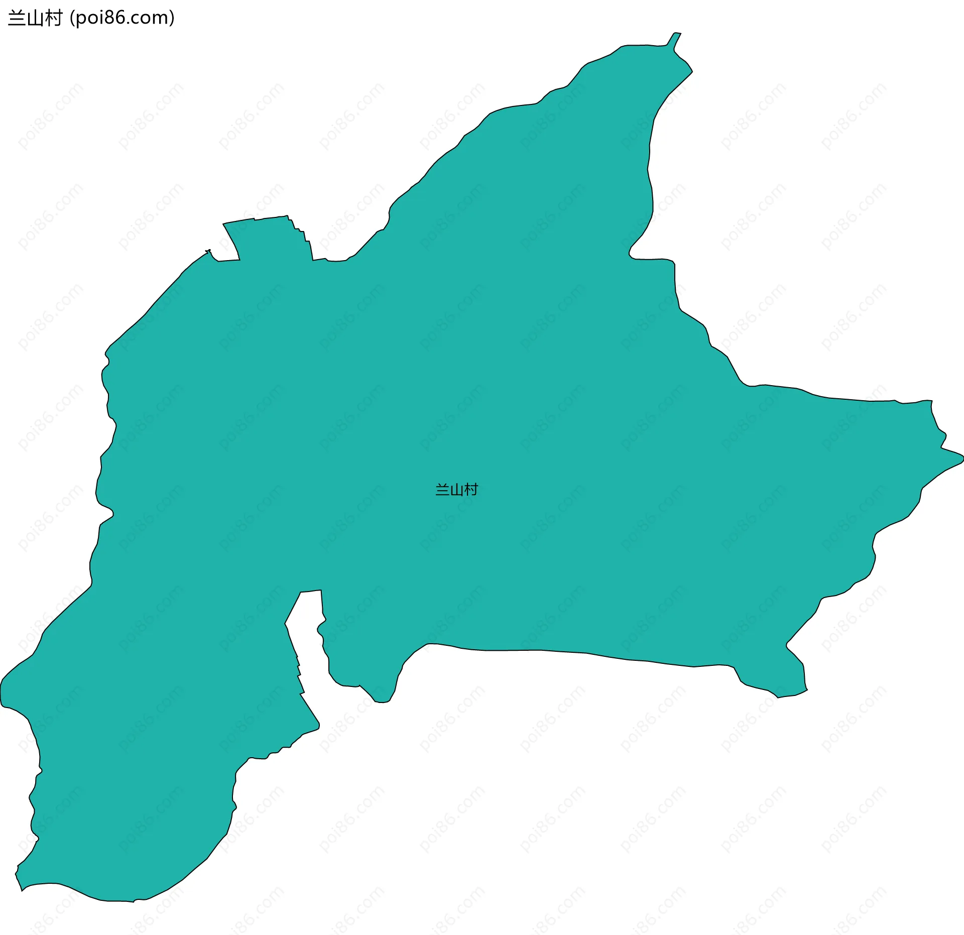 兰山村边界地图