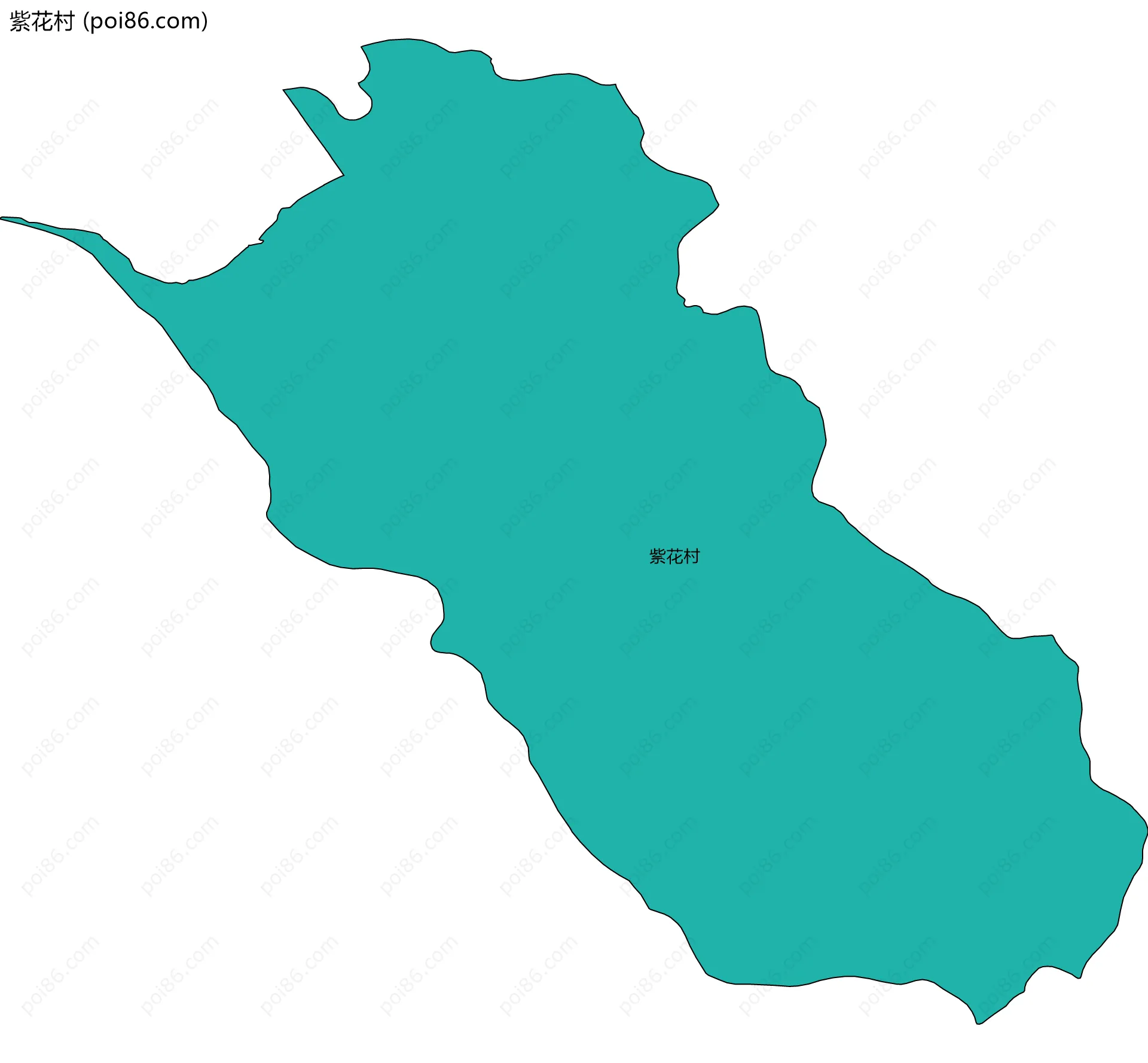 紫花村边界地图