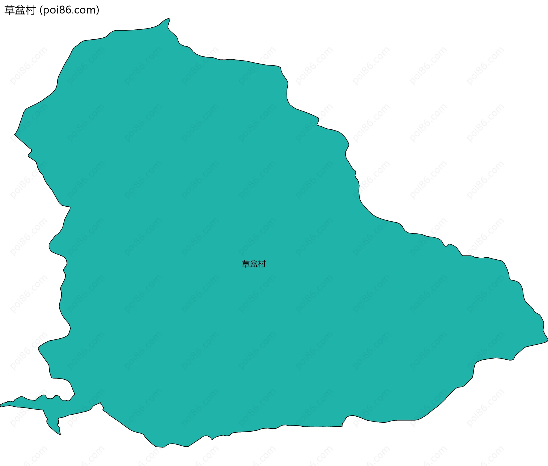 草盆村边界地图