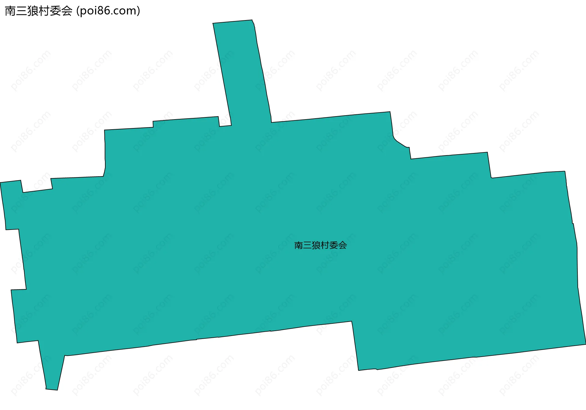 南三狼村委会边界地图