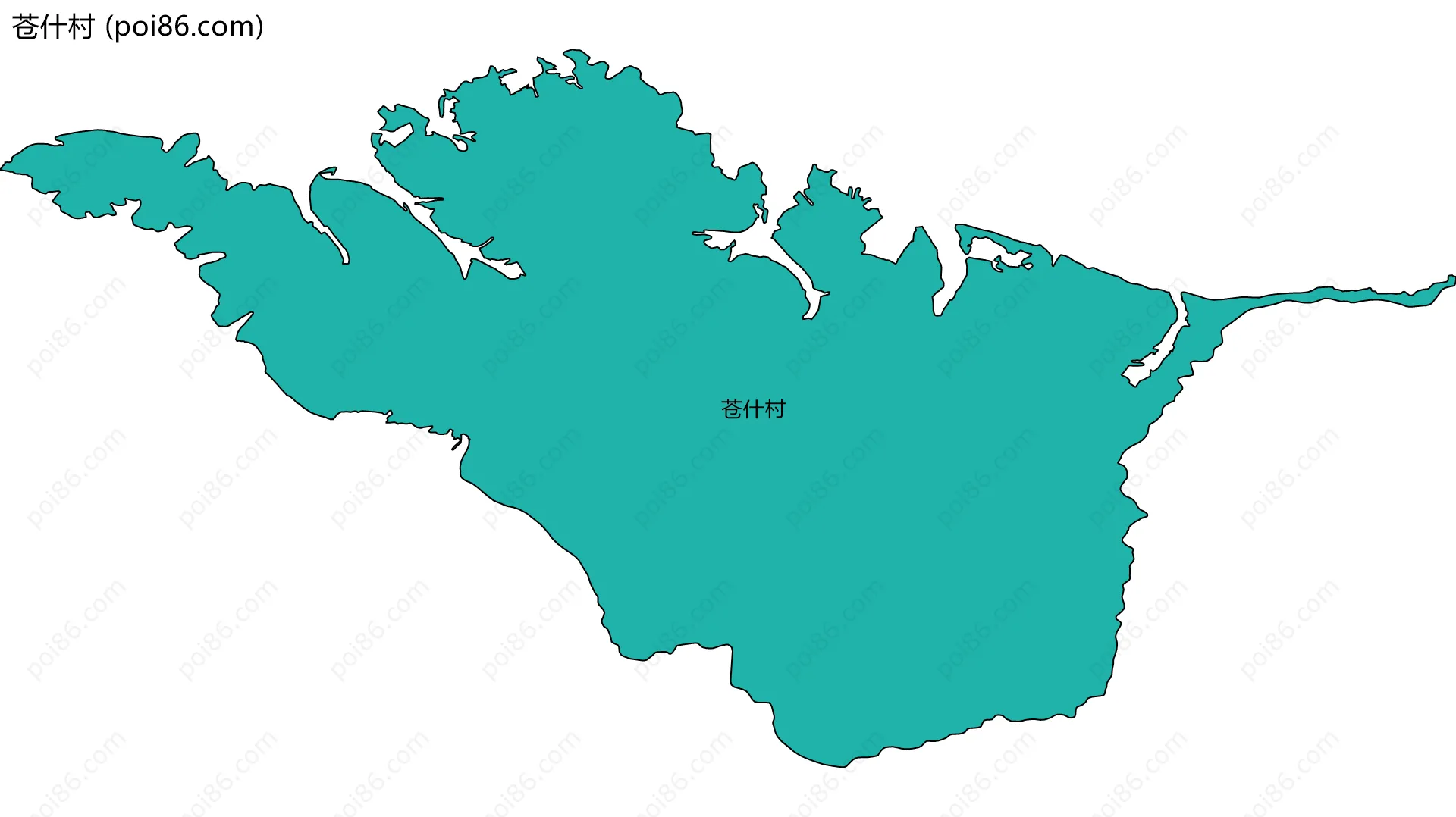 苍什村边界地图