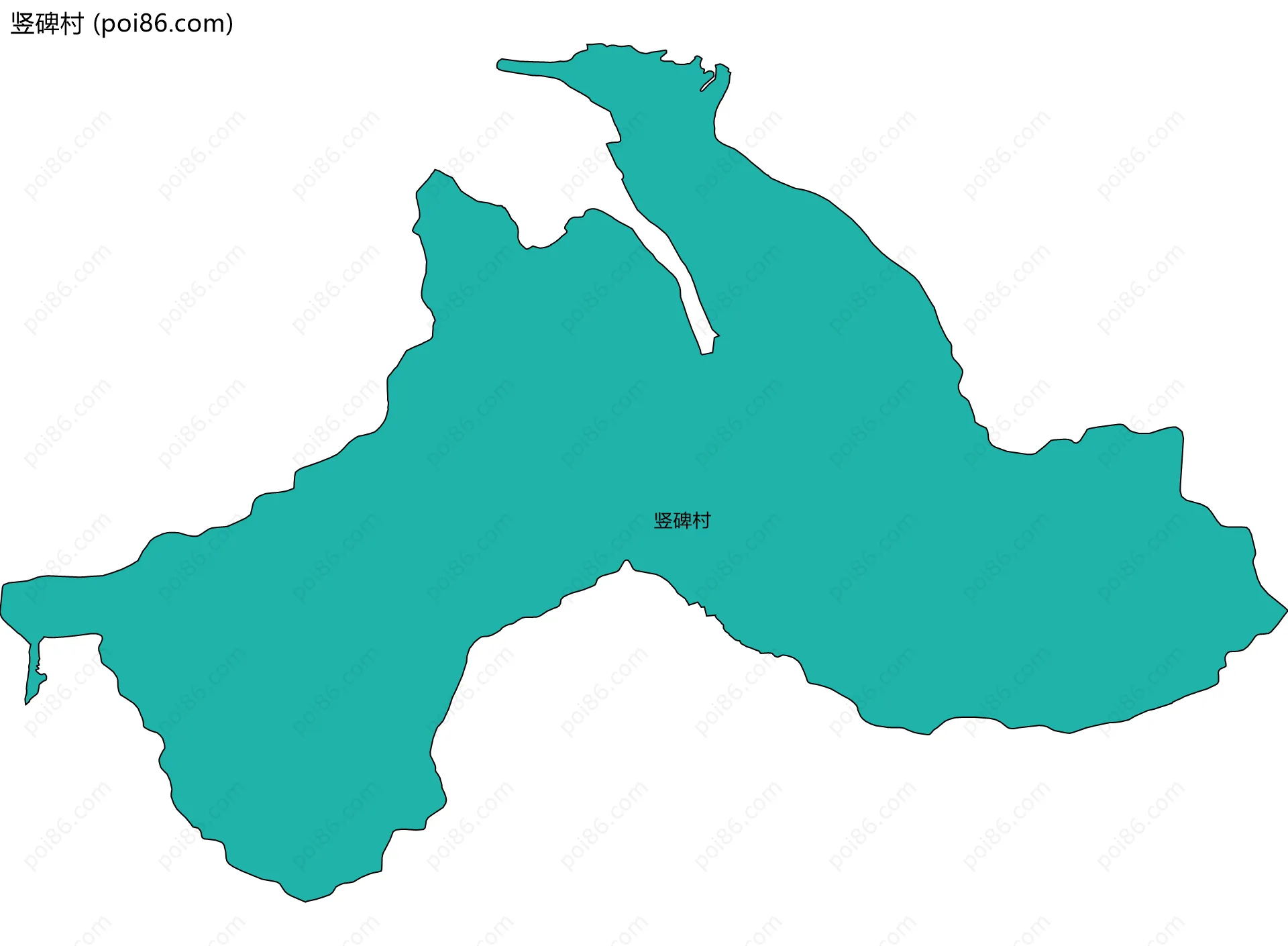 竖碑村边界地图