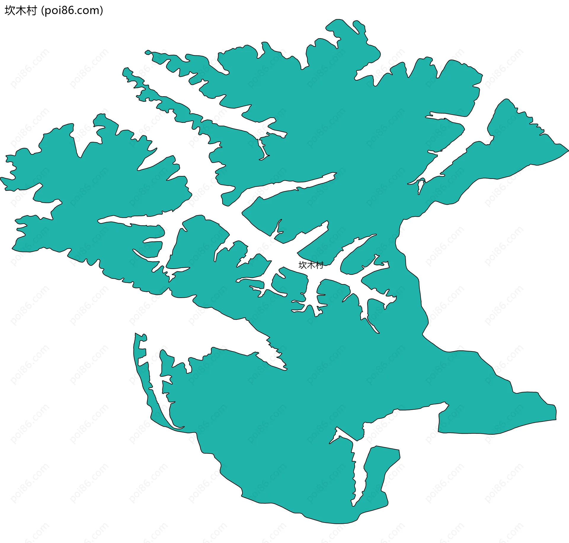 坎木村边界地图