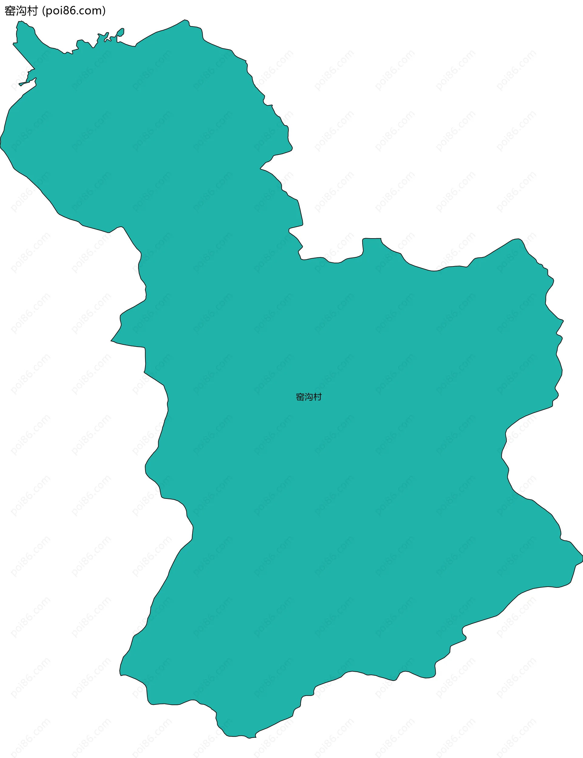 窑沟村边界地图