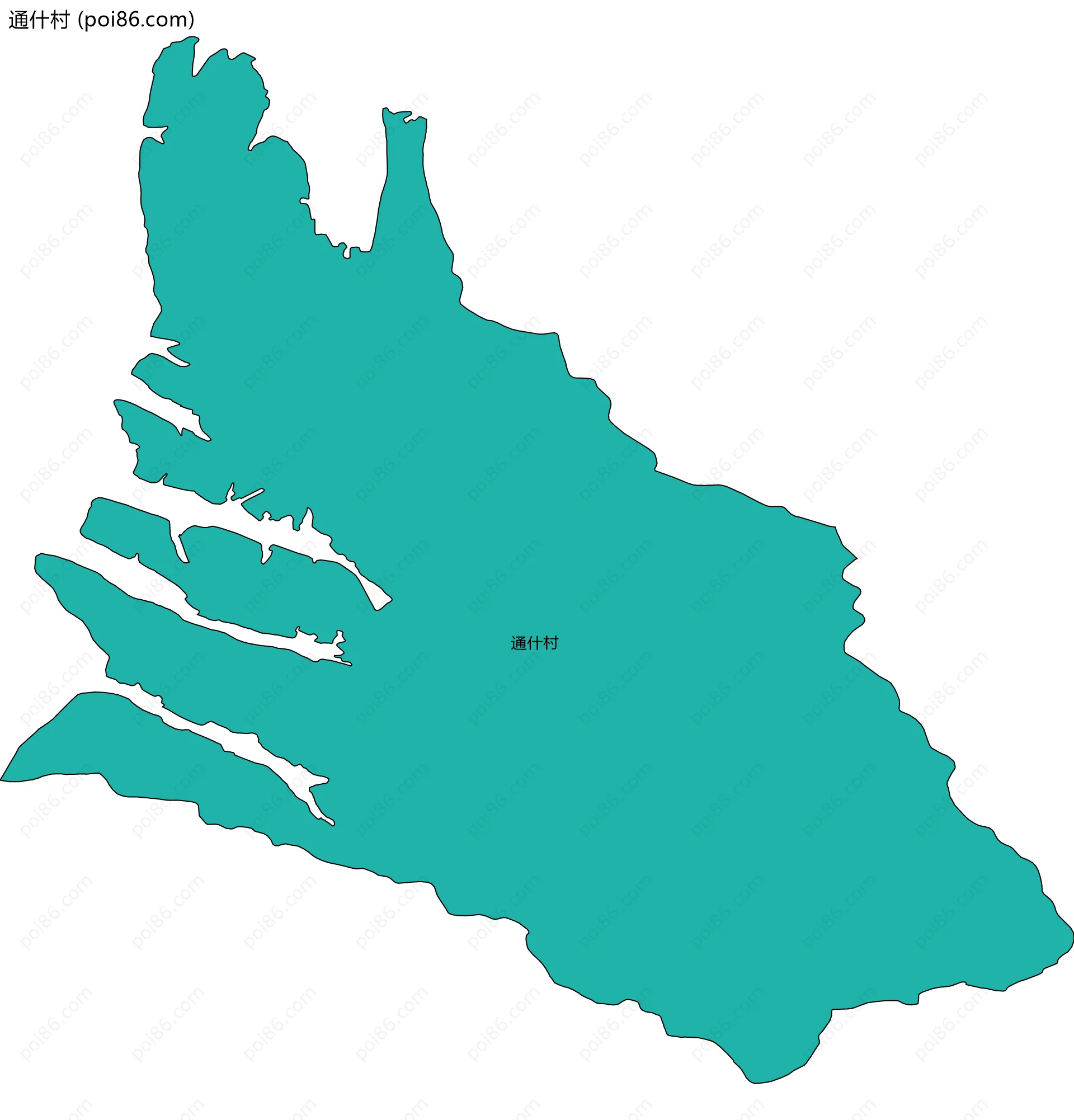 通什村边界地图