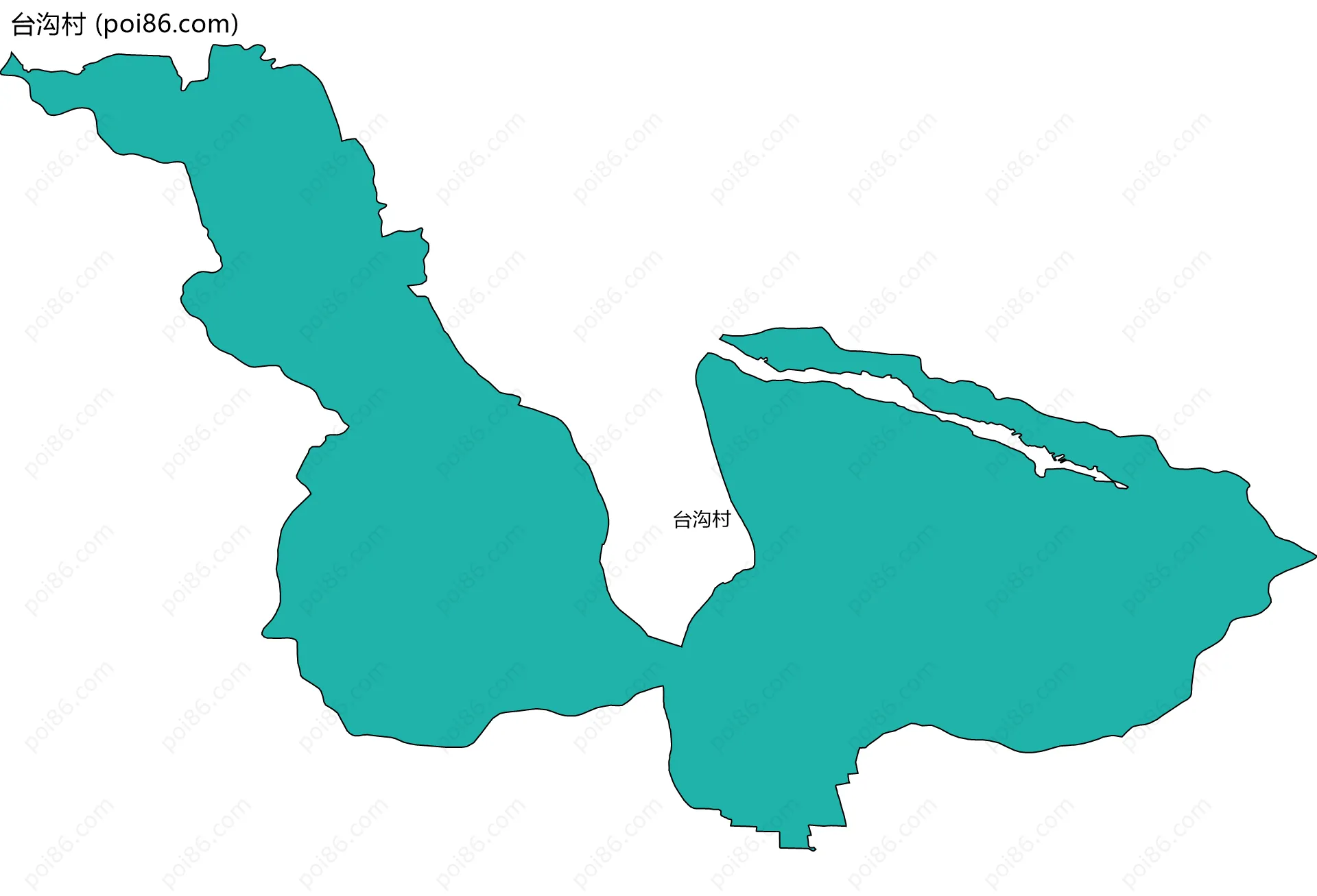 台沟村边界地图