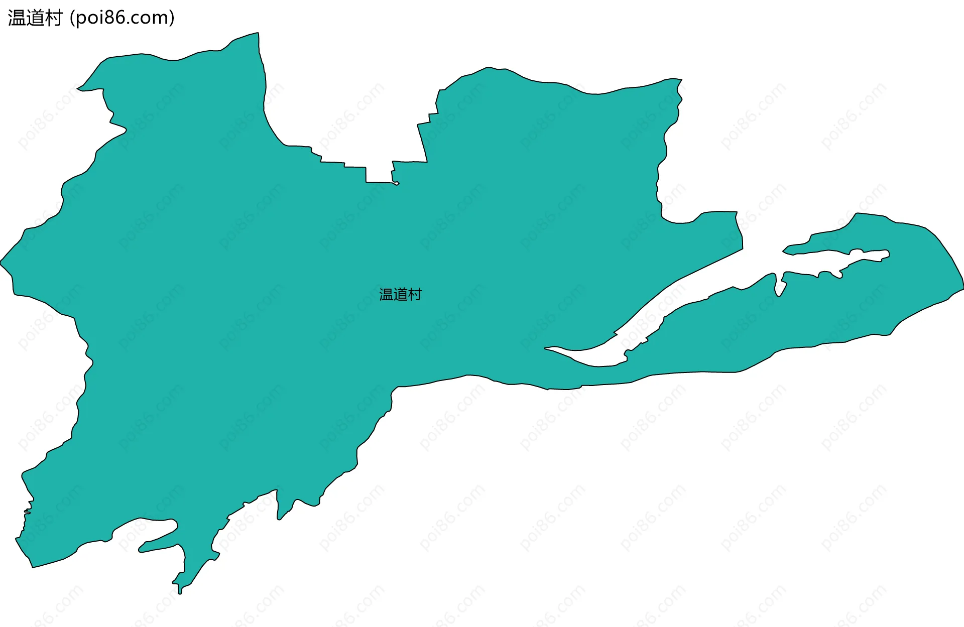 温道村边界地图