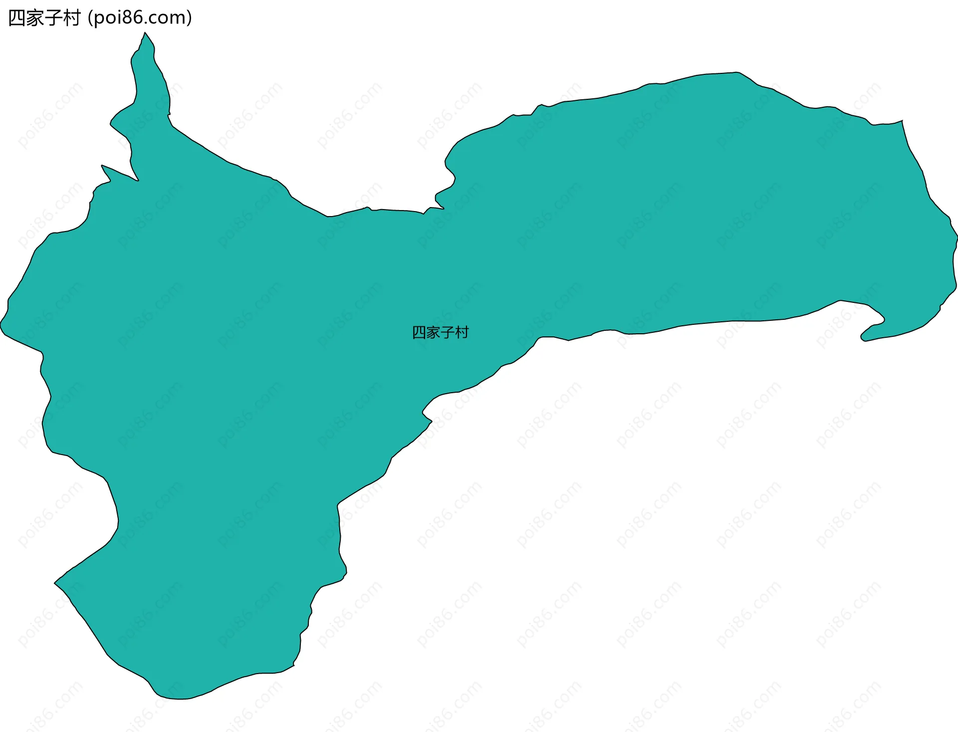 四家子村边界地图