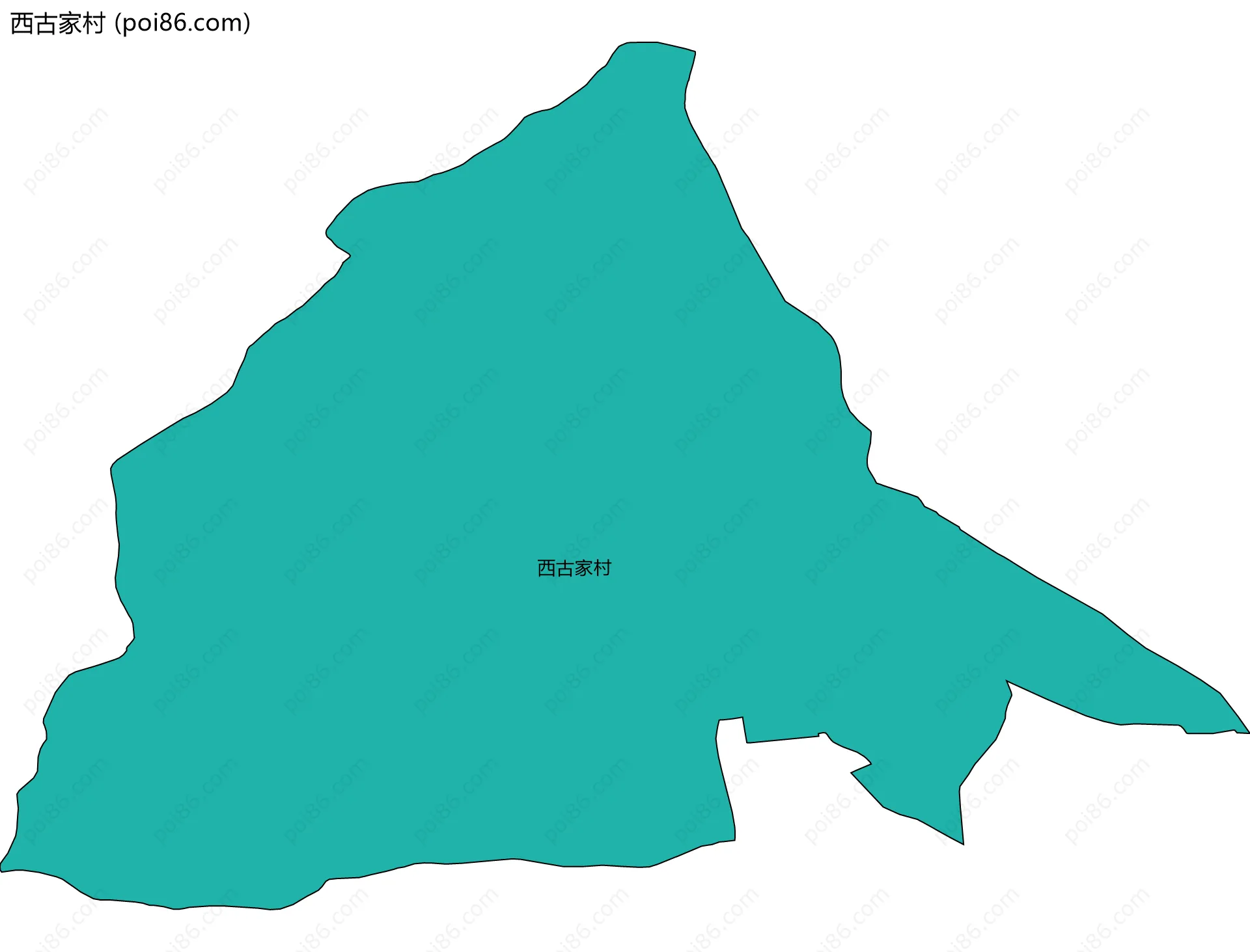 西古家村边界地图