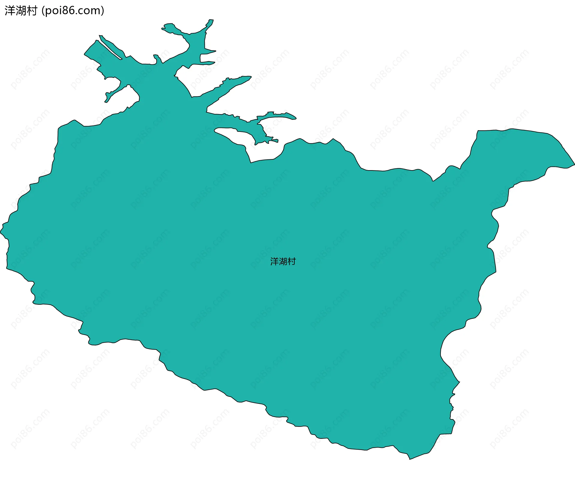 洋湖村边界地图